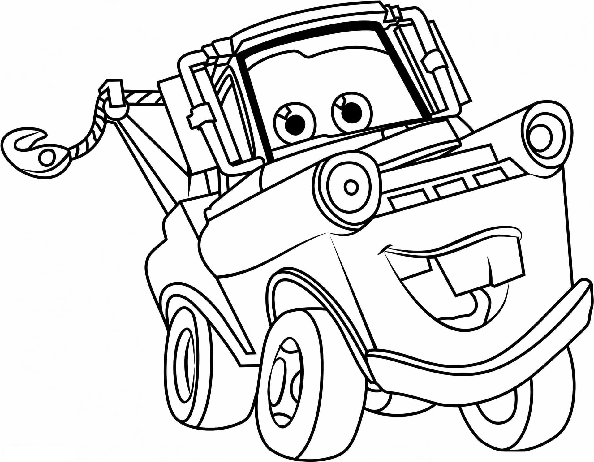 Happy Tow Mater From Cars 3 A4