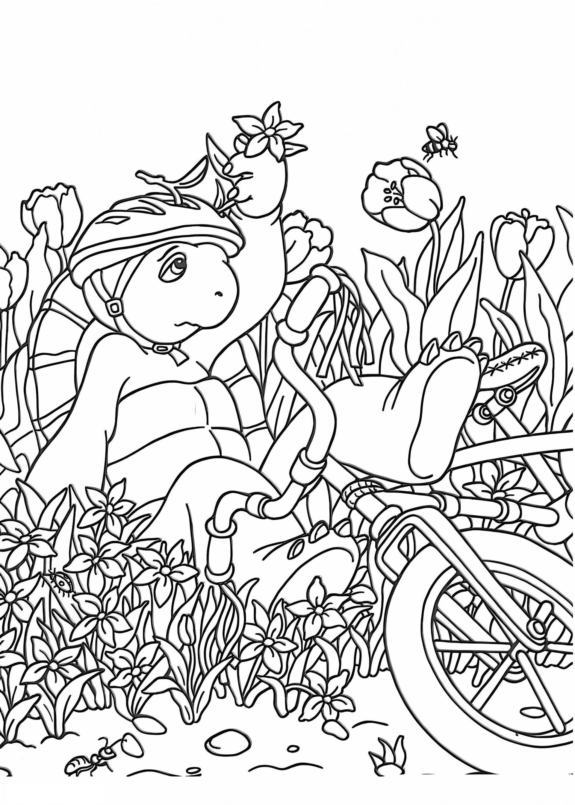 Sad Franklin With Flowers A4
