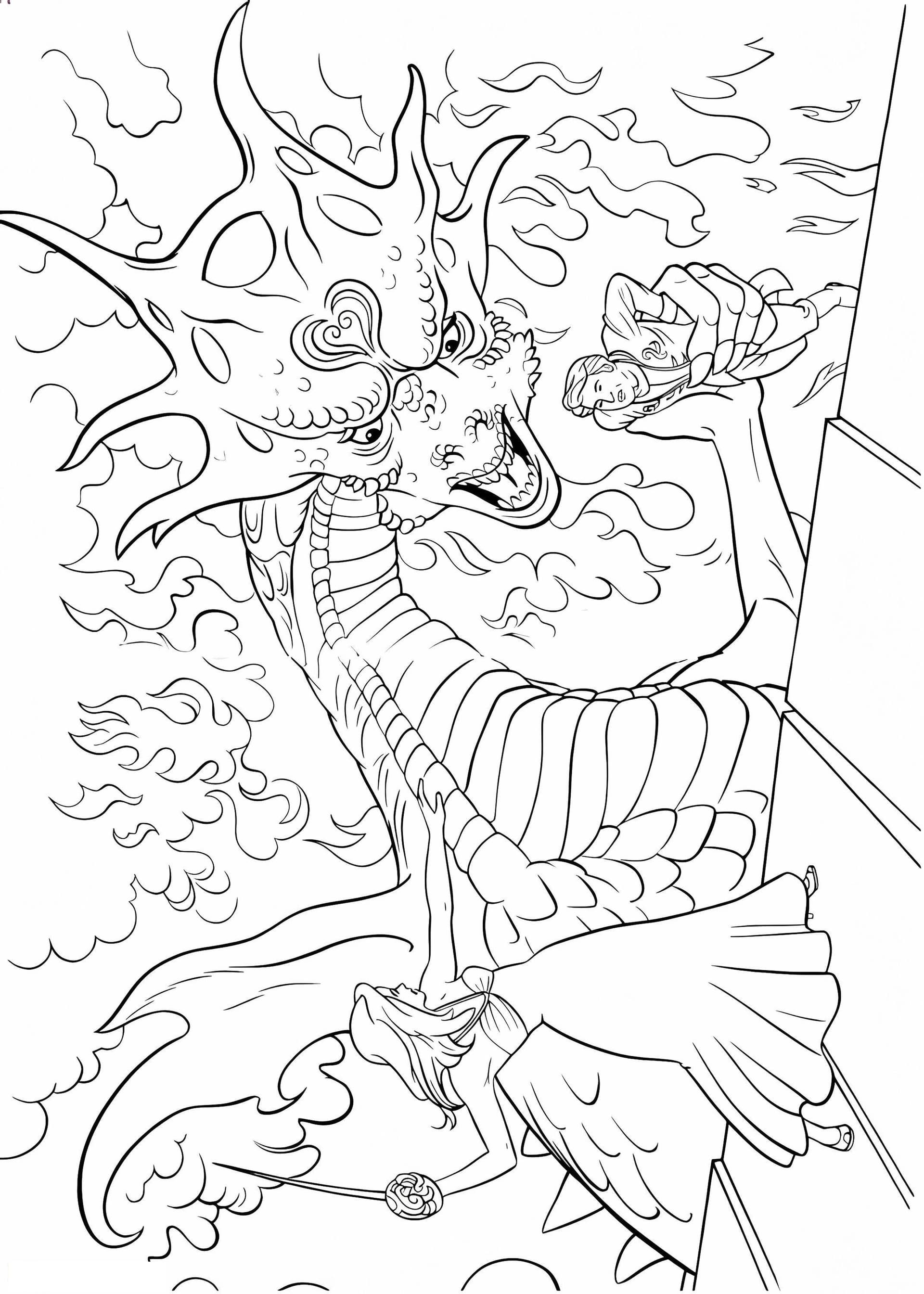 Giselle Fighting With Dragon A4