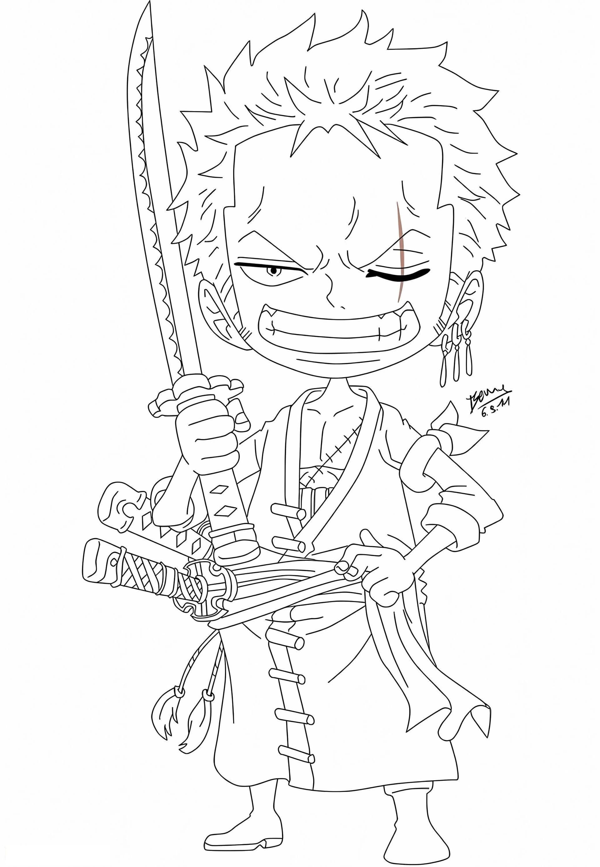Chibi Zoro A4