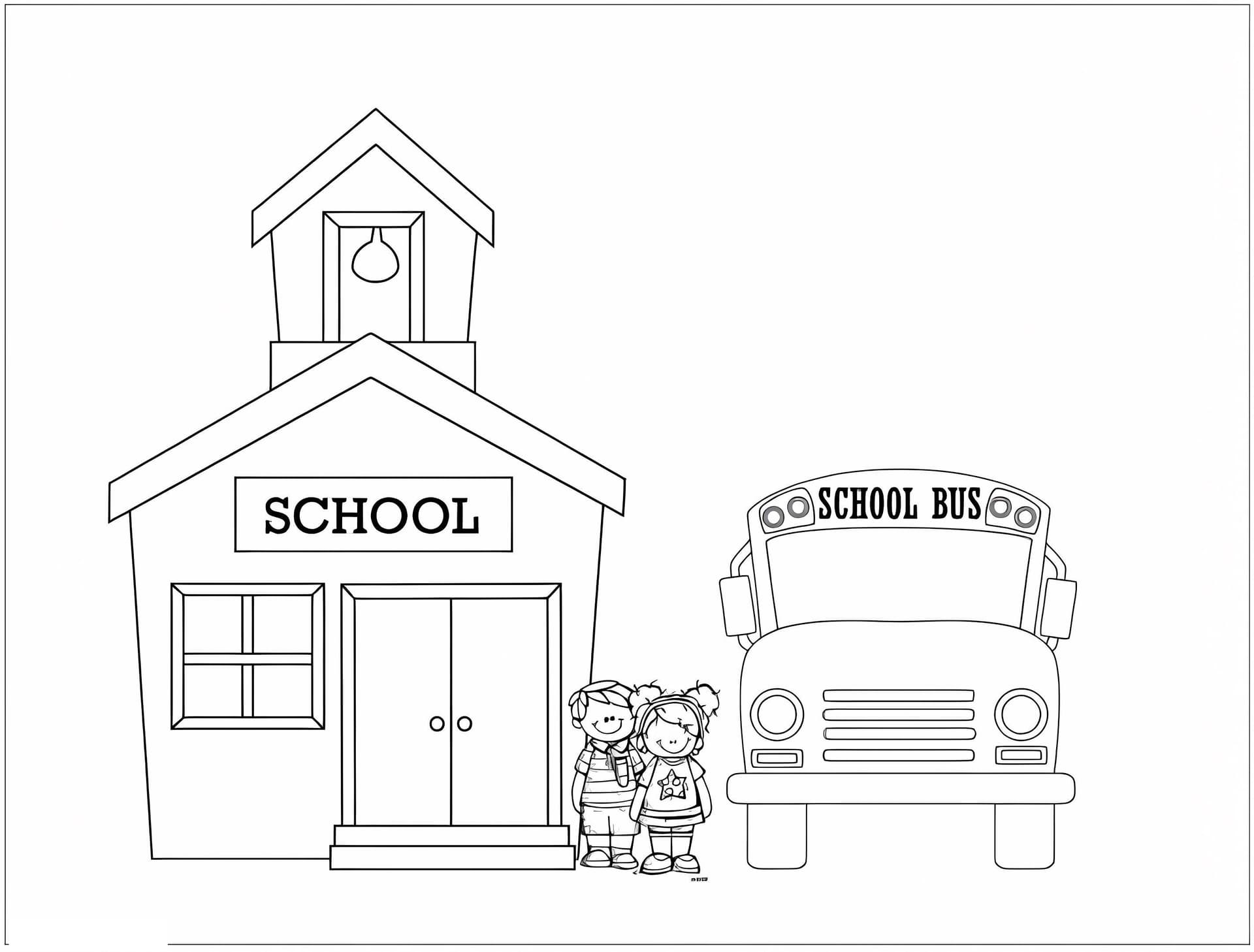 School Bus And School
