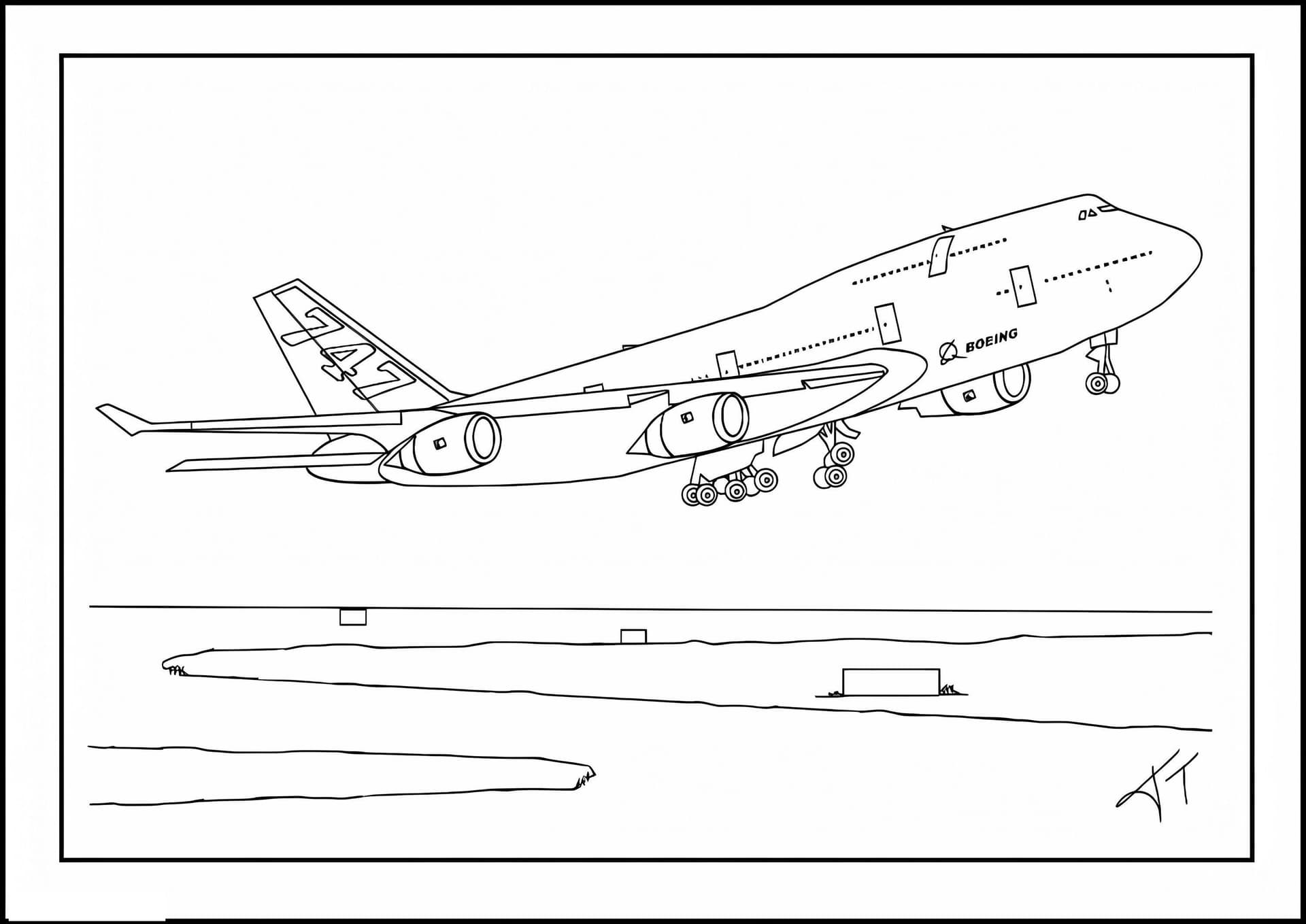 Boeing Airplane Ready To Fly