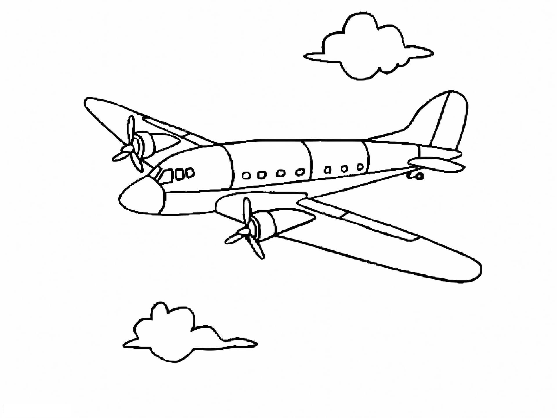 Planes And Two Clouds