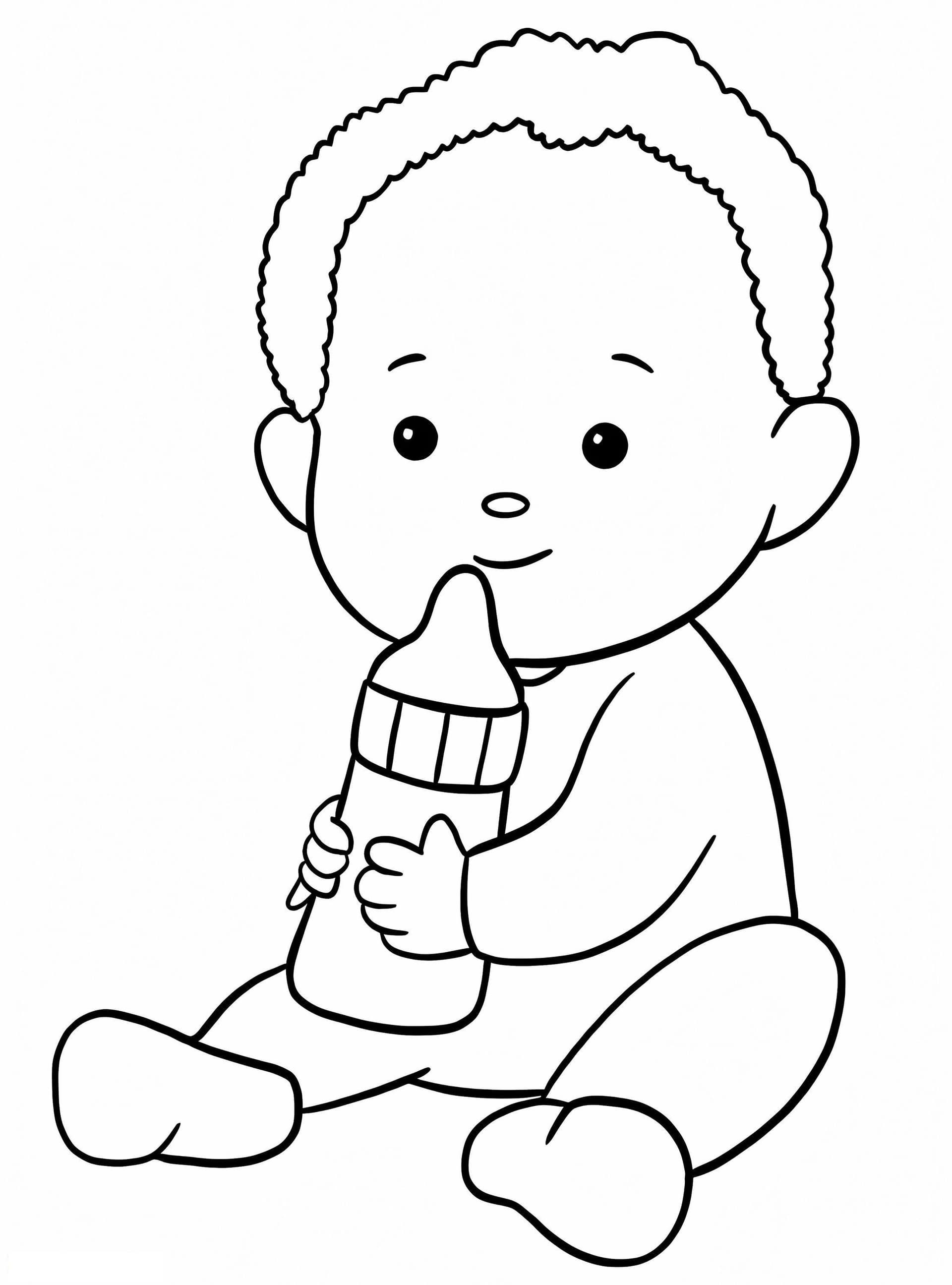 Baby Boy And Bottle
