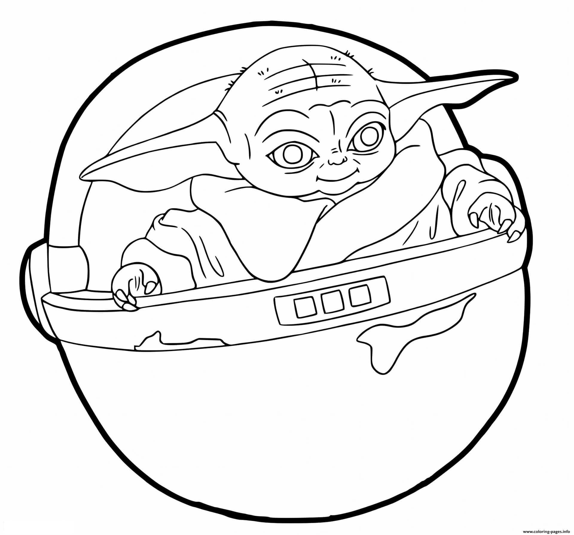 Baby Yoda In Spaceship