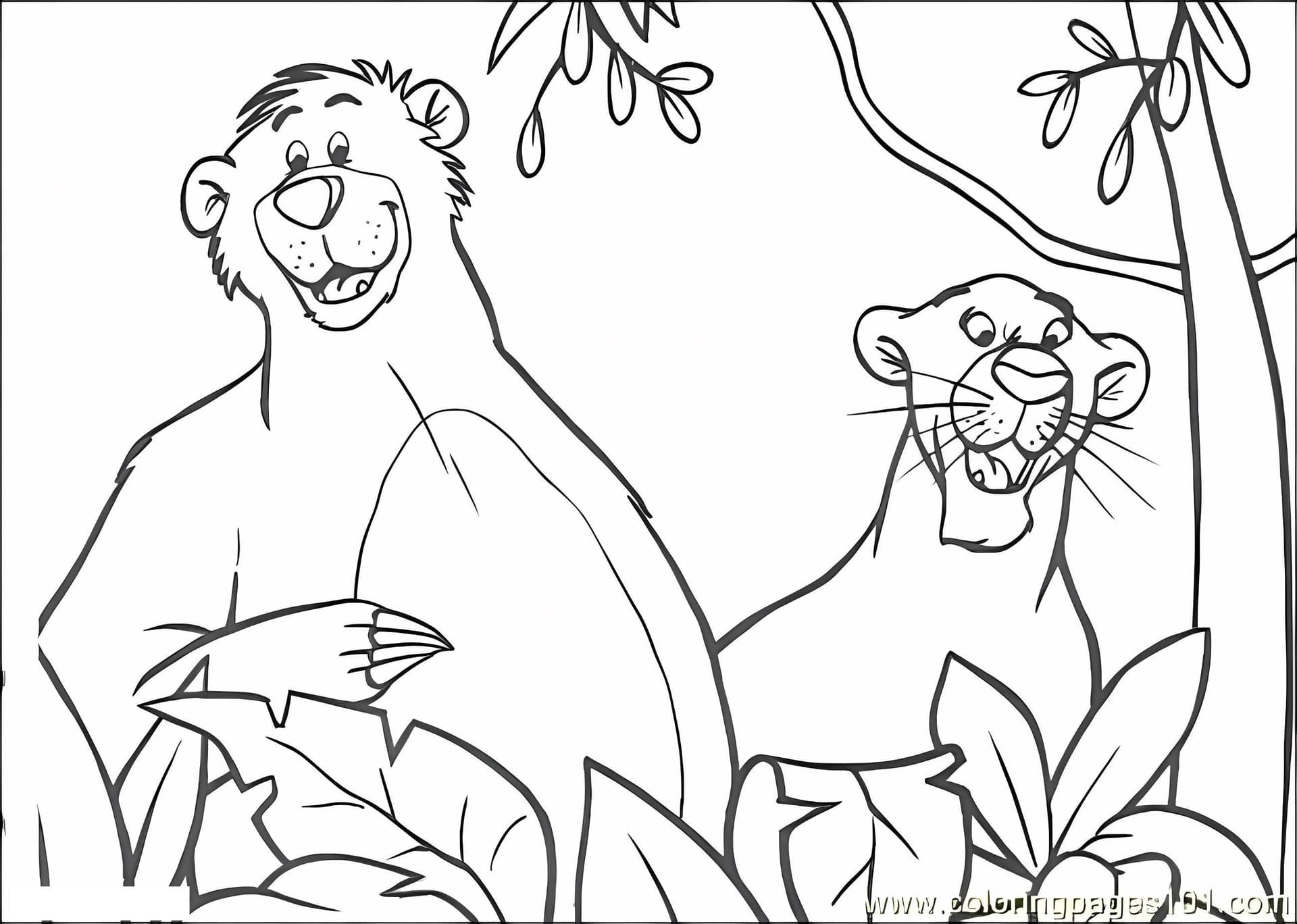 Bagheera With Baloo