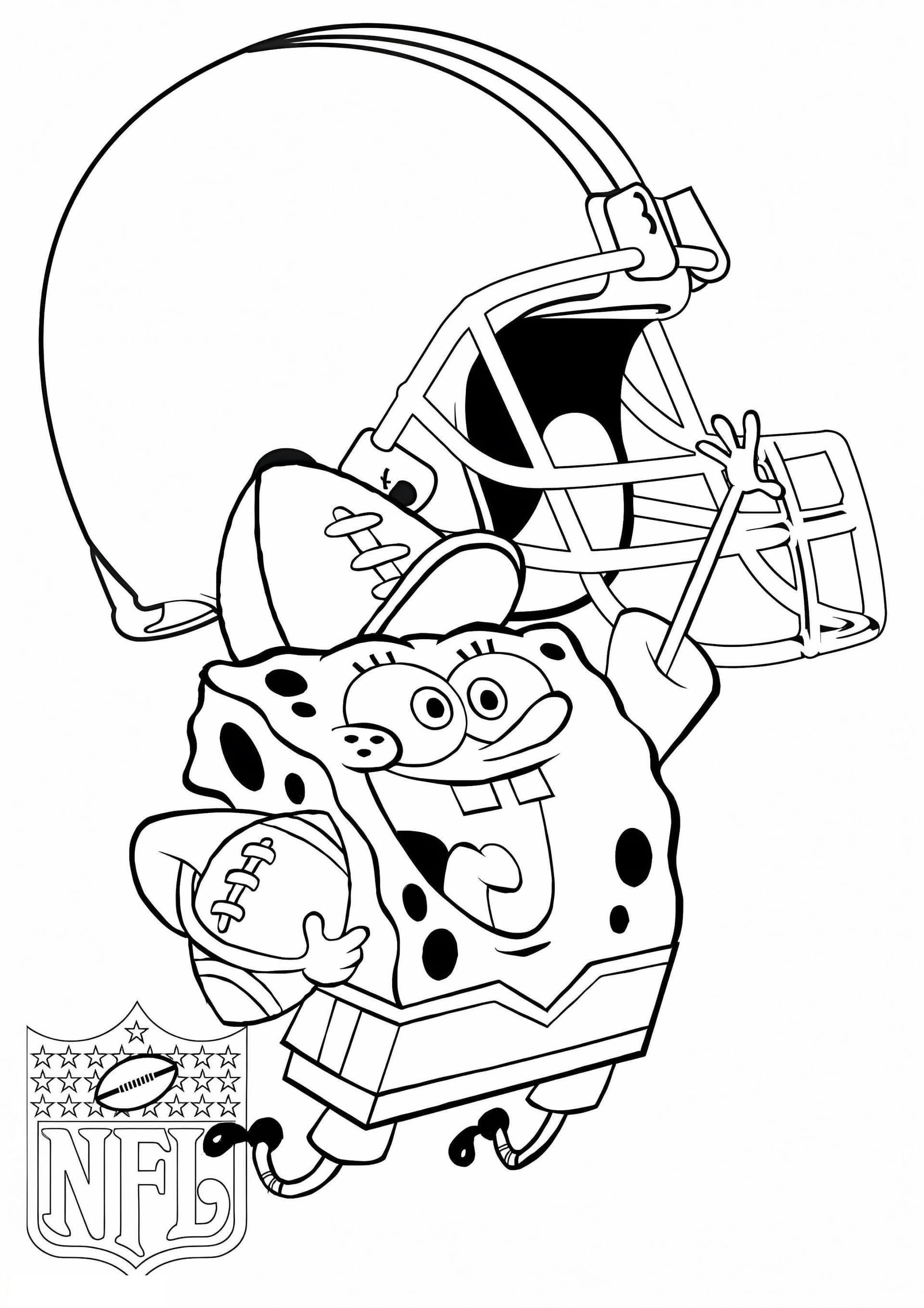 Spongebob Squarepants Cleveland Browns With Baseball Cap