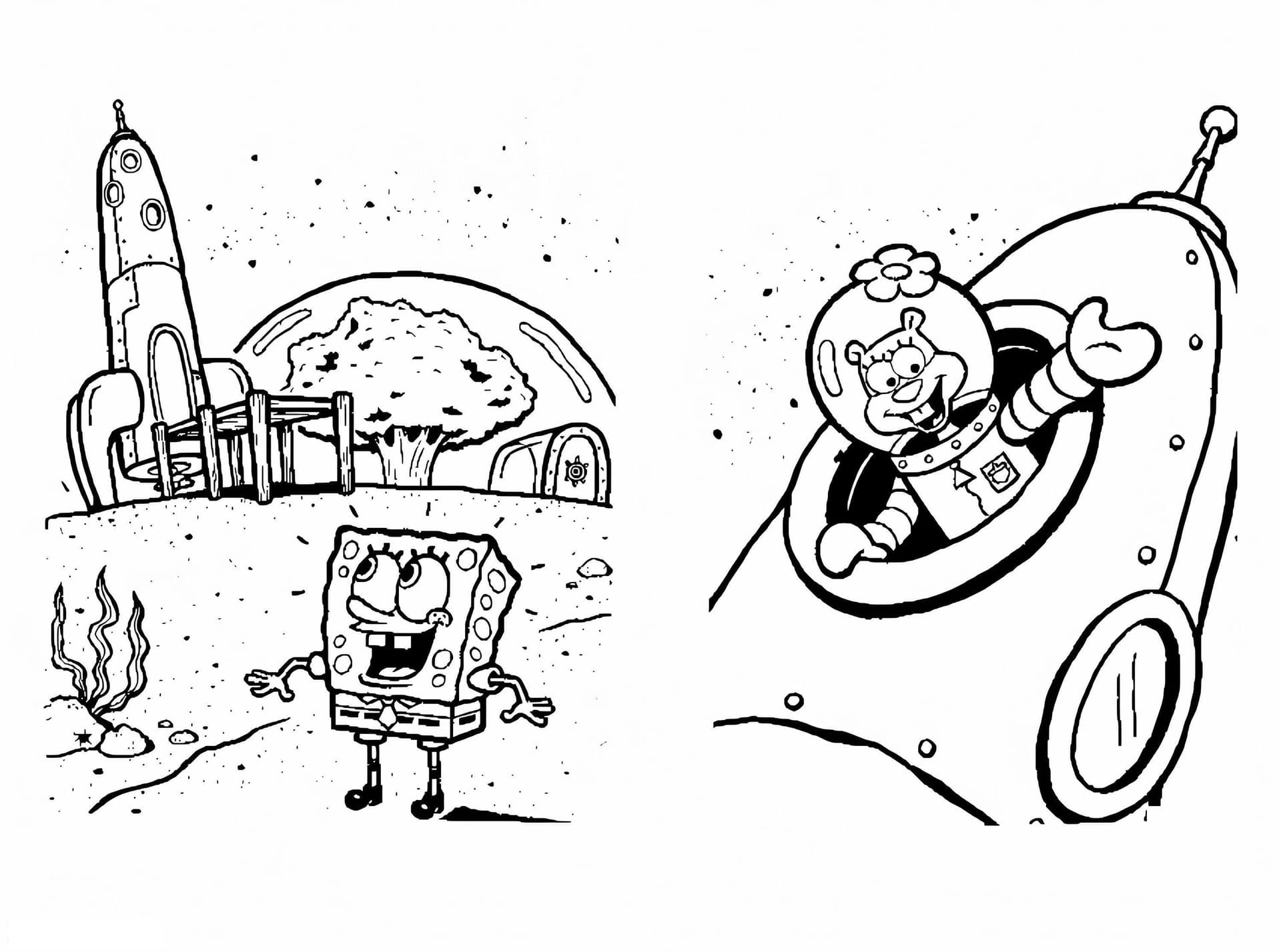 Spongebob On The Moon