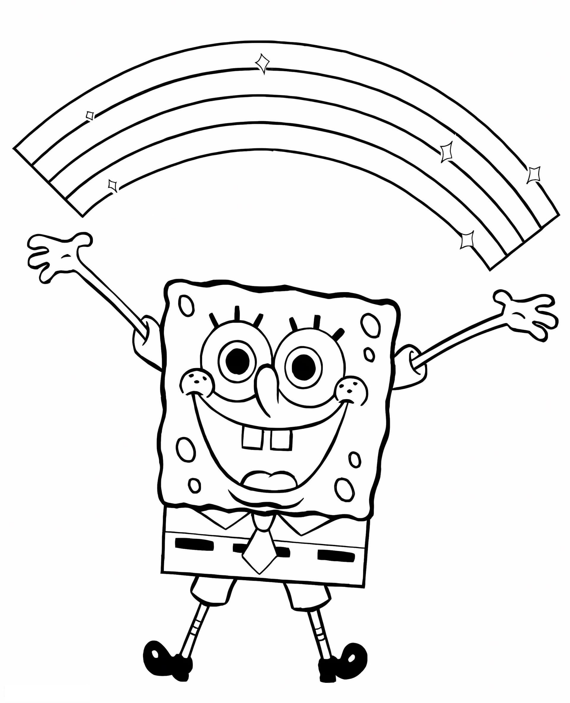 Spongebob And Rainbow