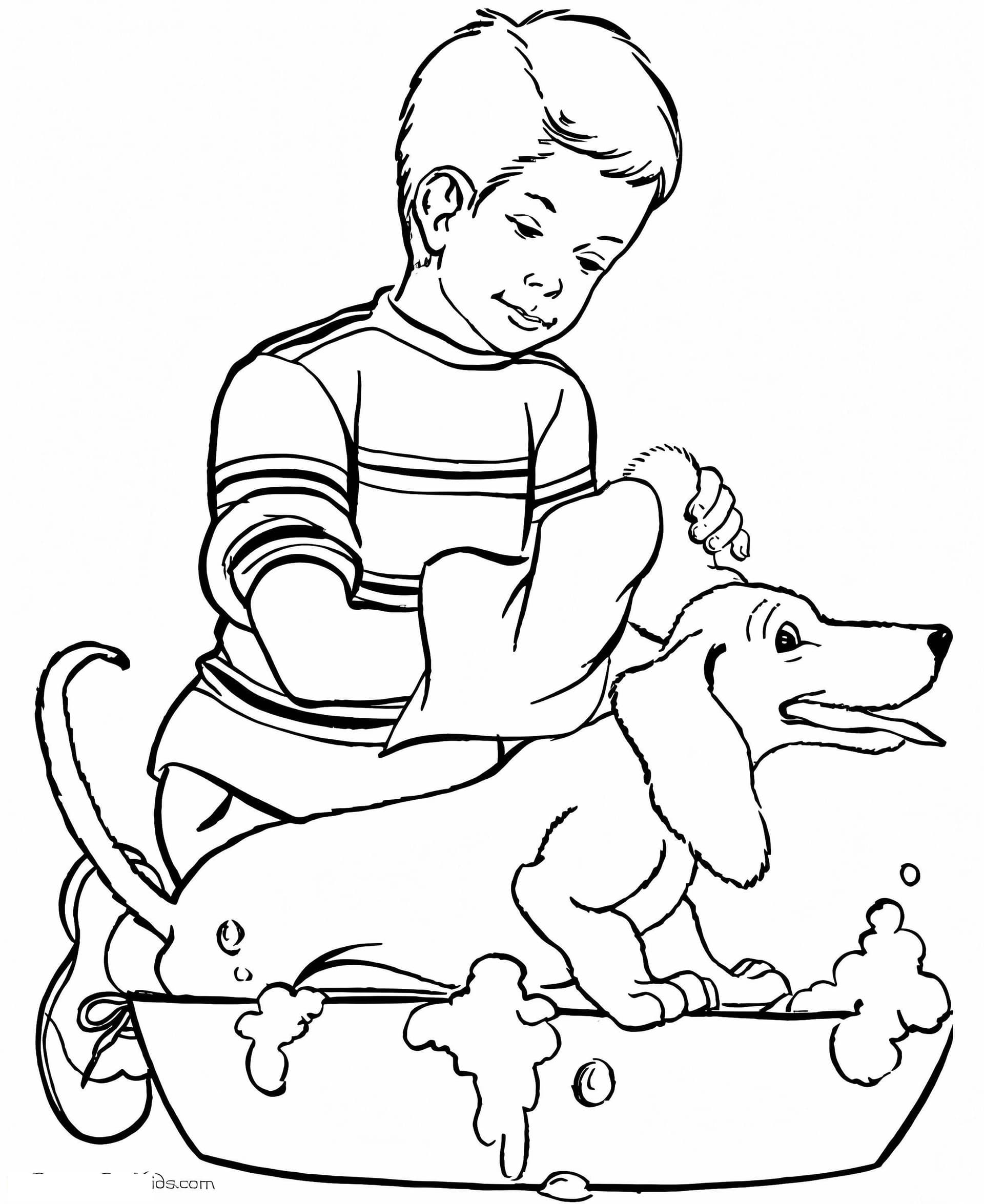 Boy And His Puppy