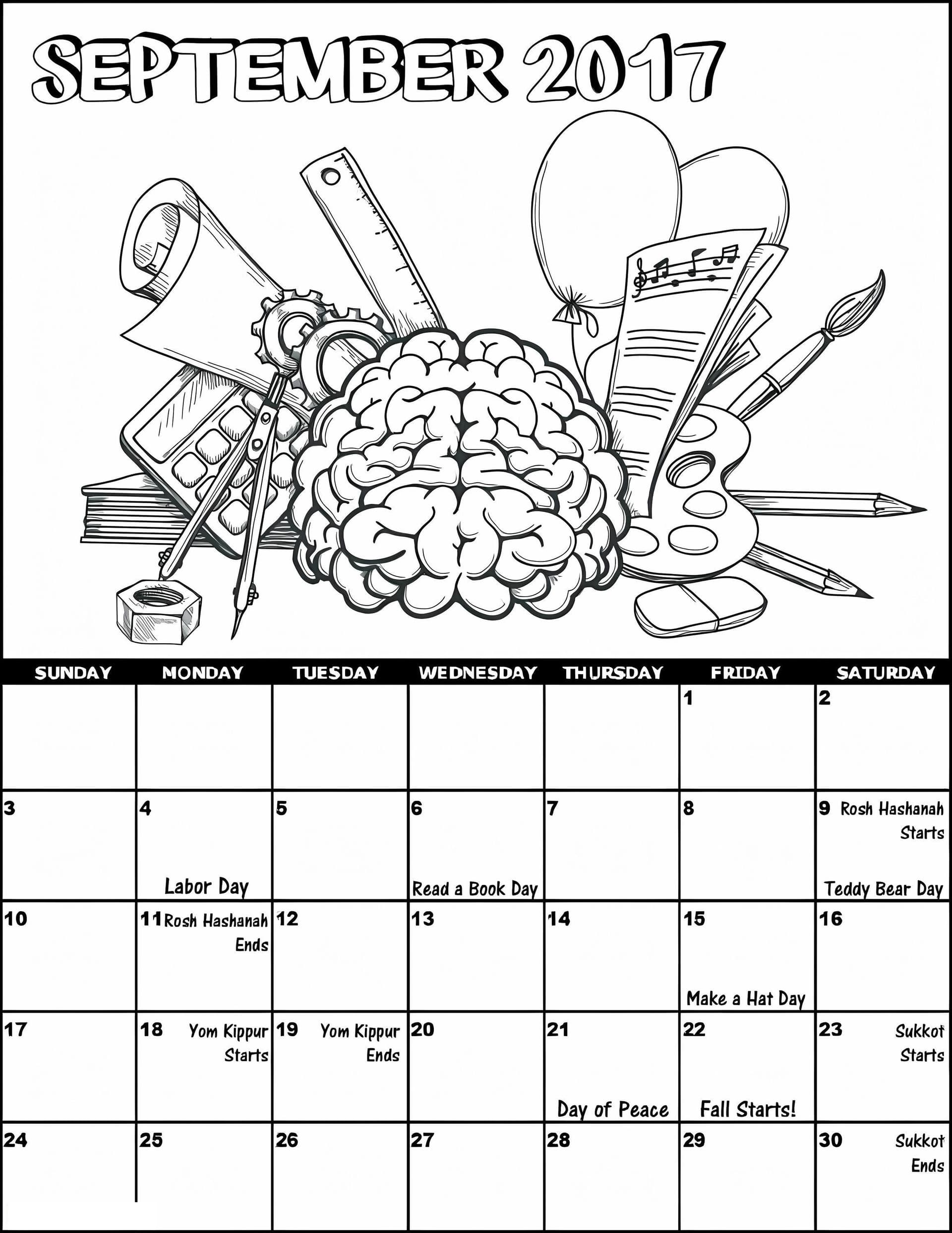 Calendar September 2017