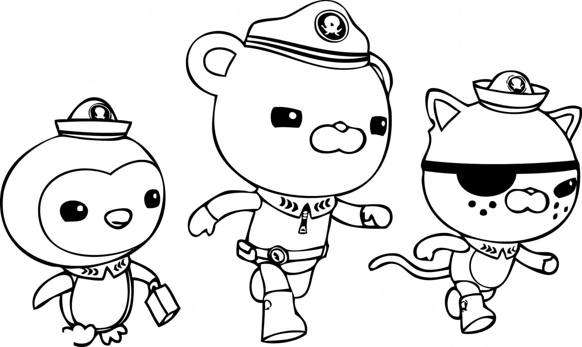 Captain Barnacles Kwazii And Peso From Octonauts