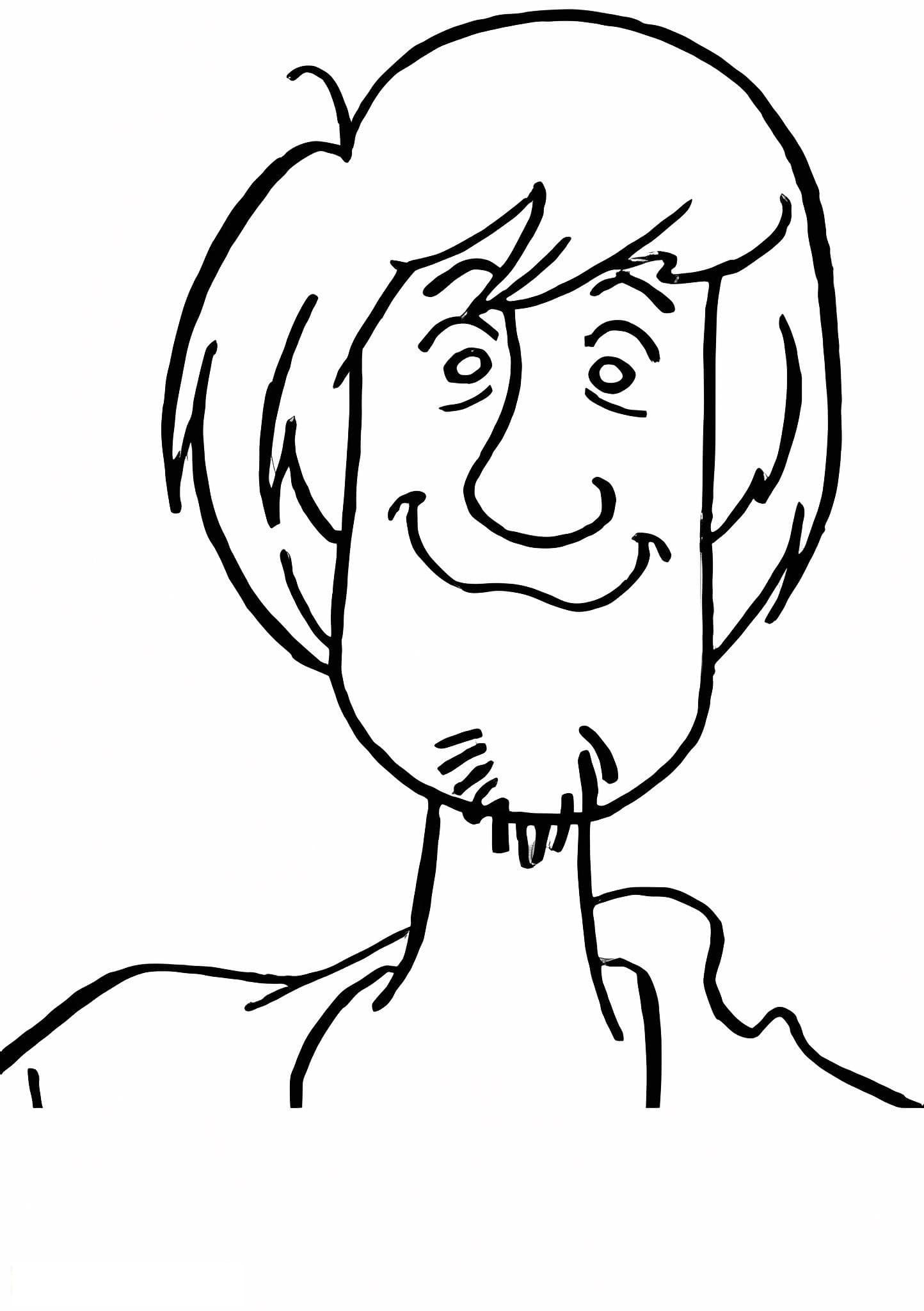 Shaggy Face Smiling