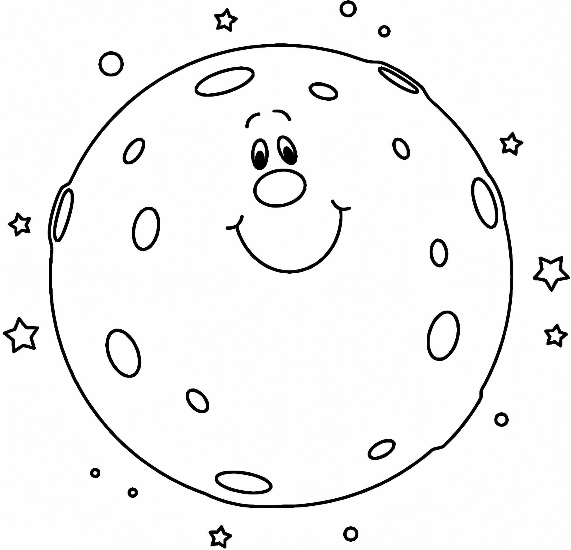 Cartoon Full Moon