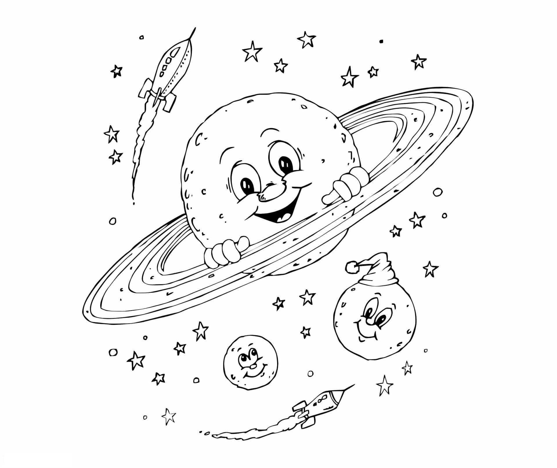 Cartoon Saturn
