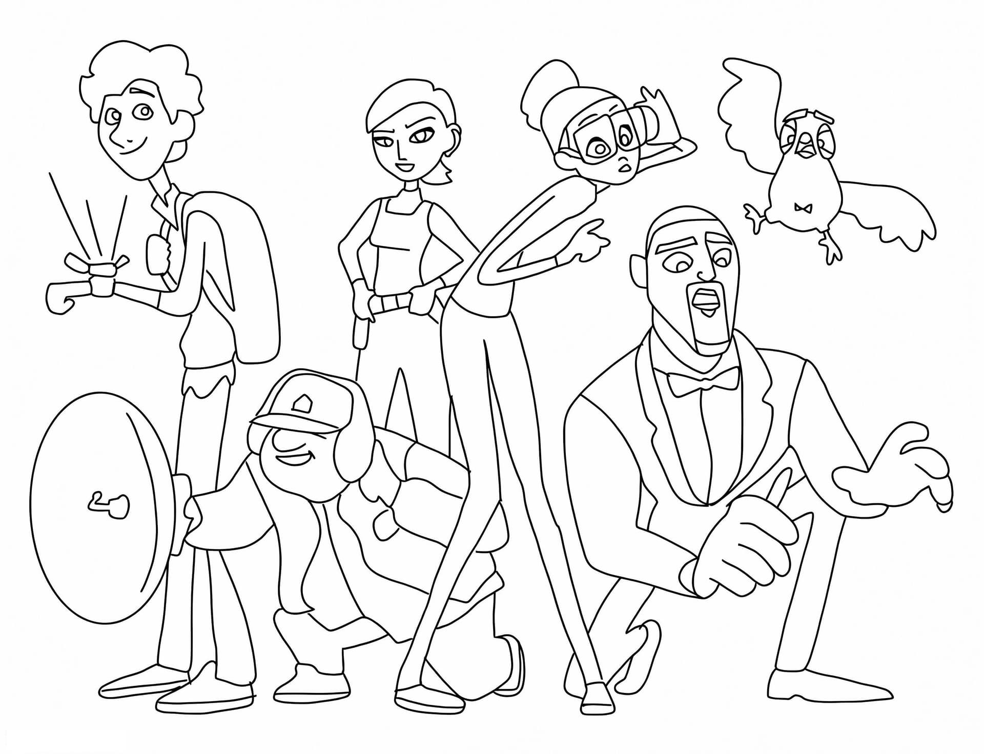 Characters From Spies In Disguise