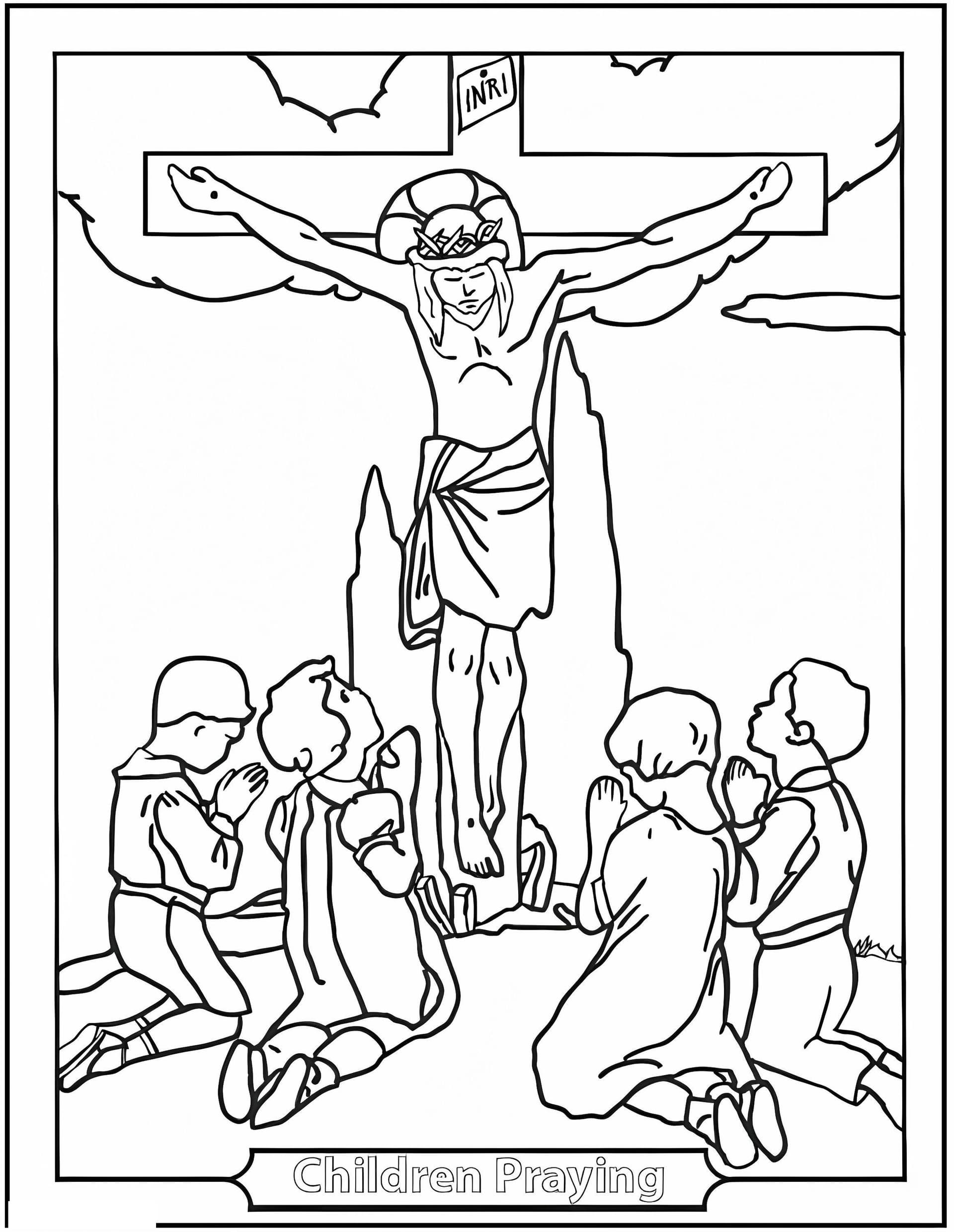 Children Praying Good Friday