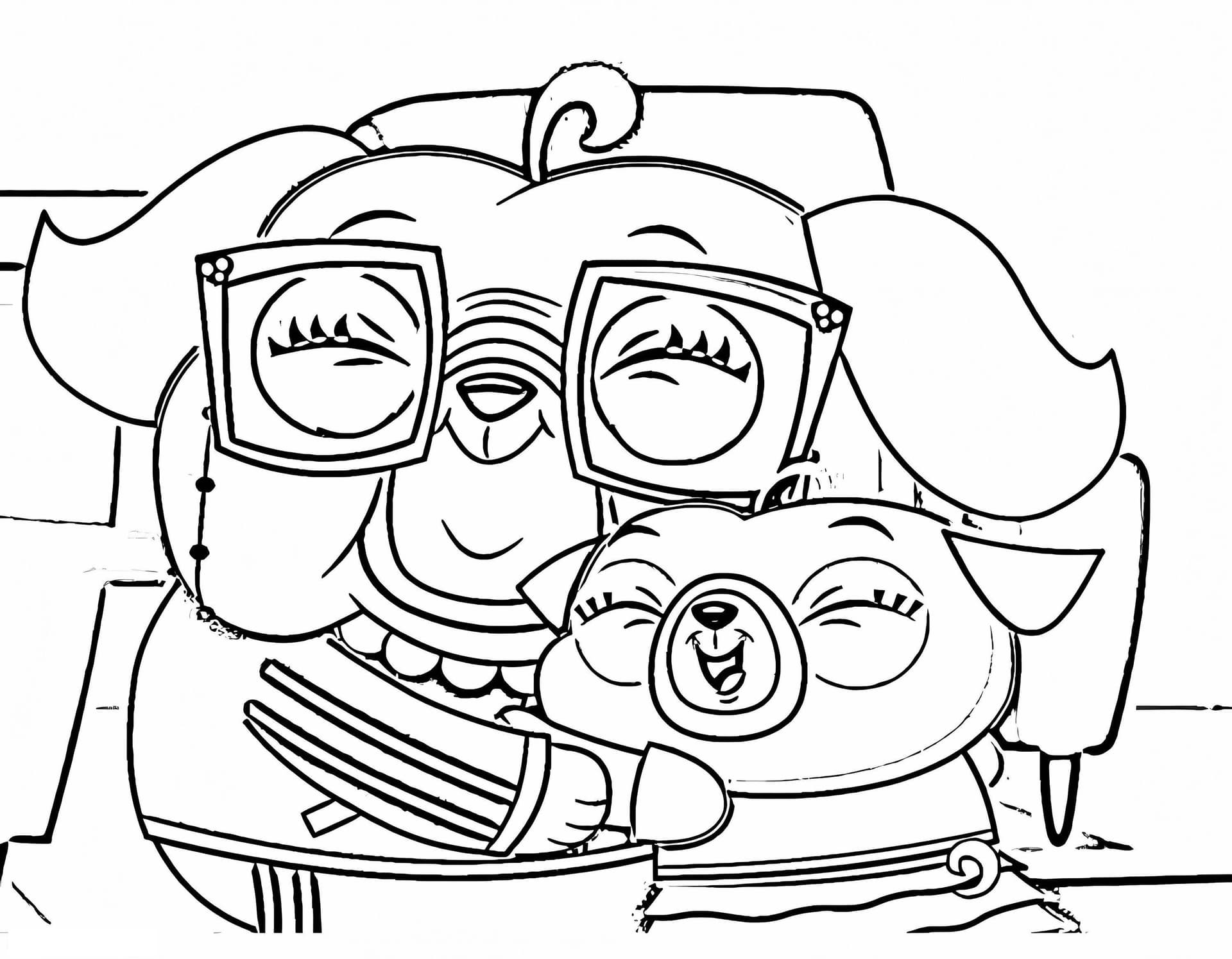 Chip And Grandma Pug