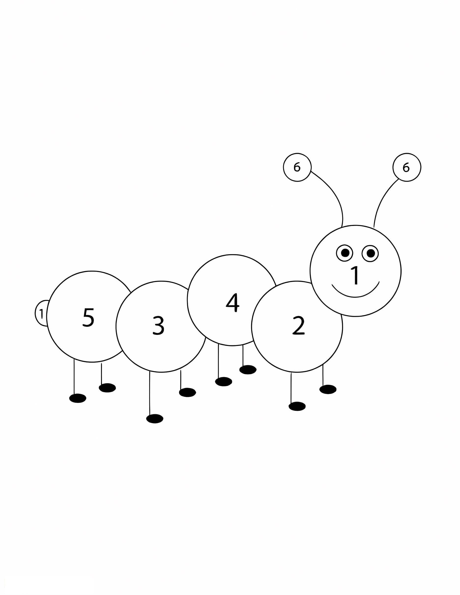 Caterpillar Color By Number
