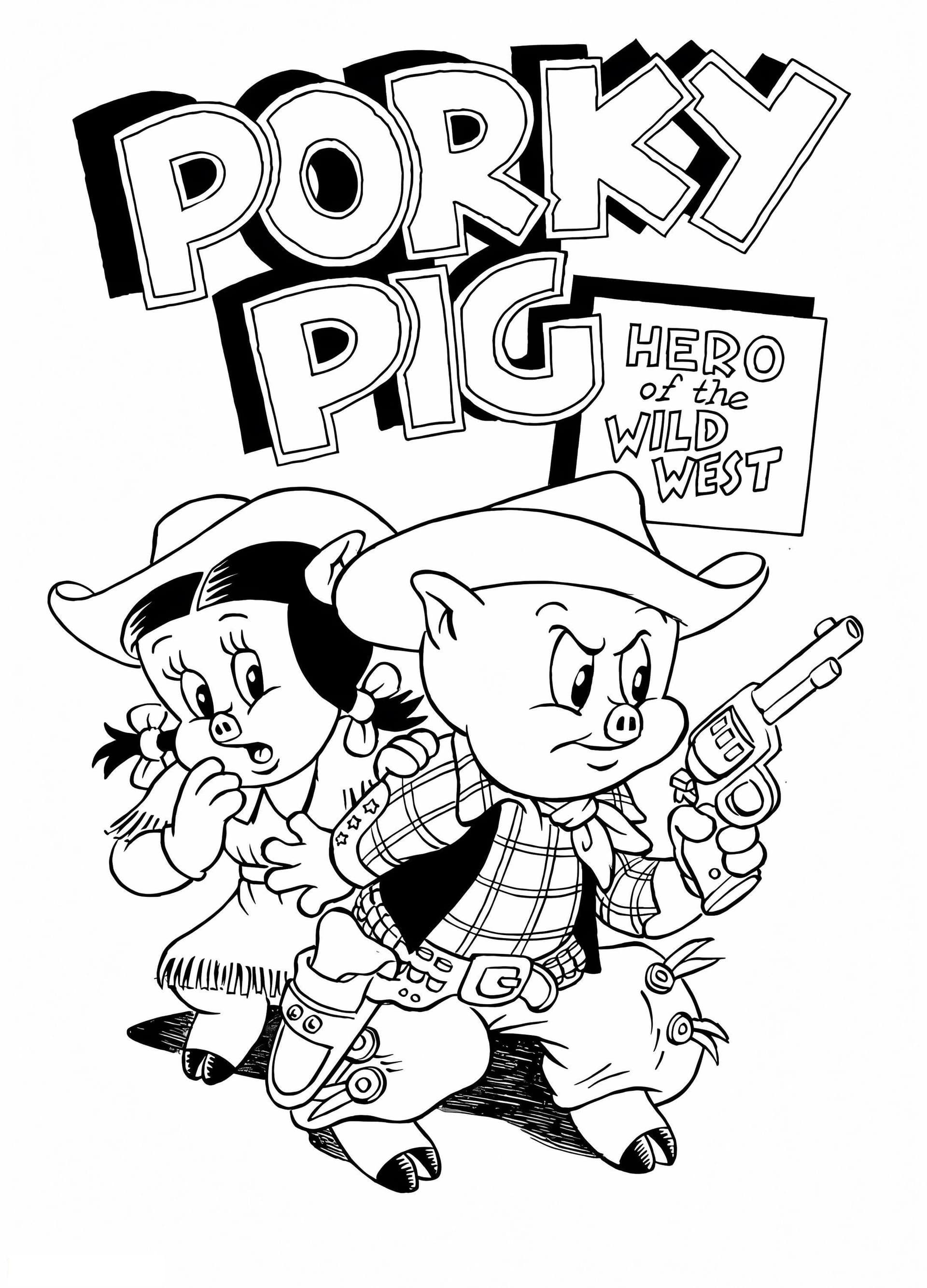 Cowboy Porky Pig
