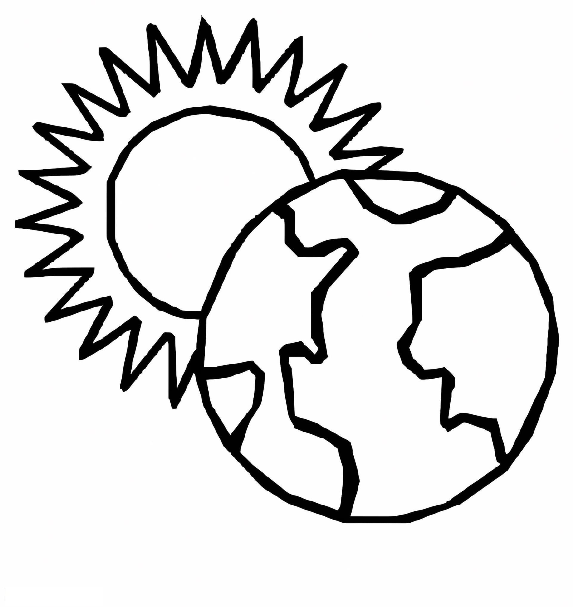 Drawing The Earth And The Sun