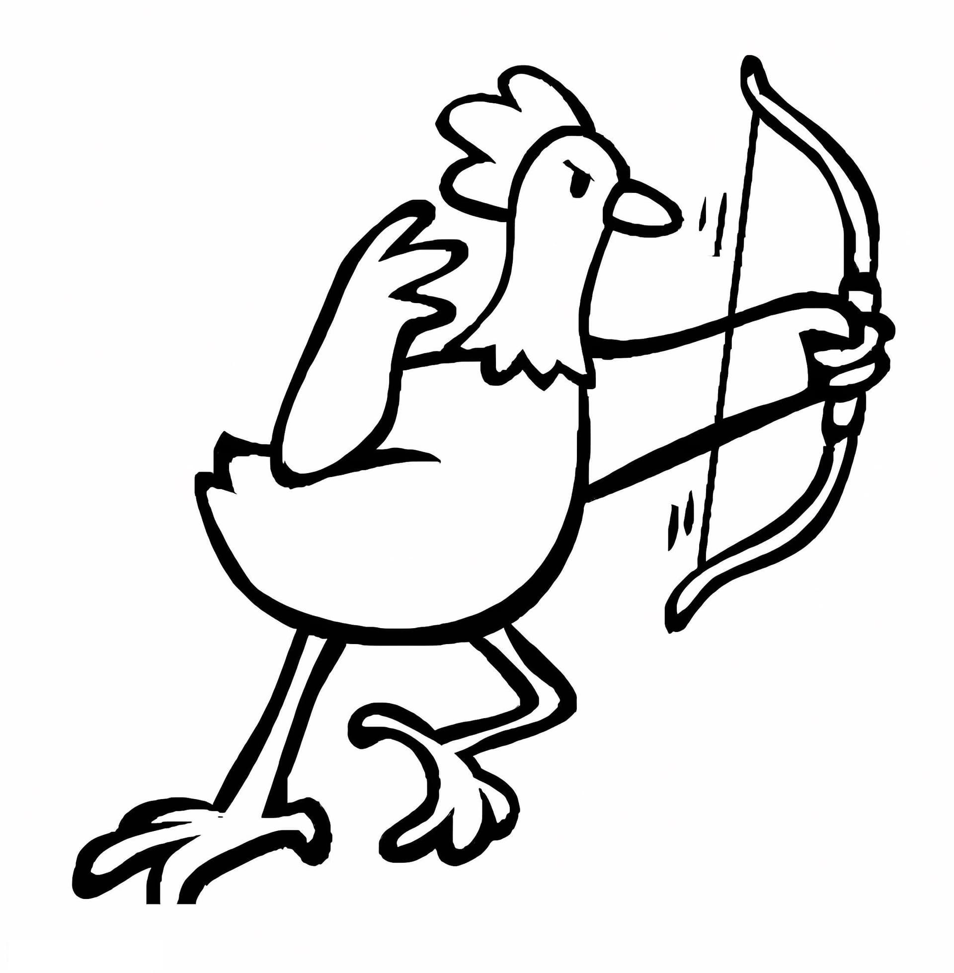 Chicken Archery Drawing