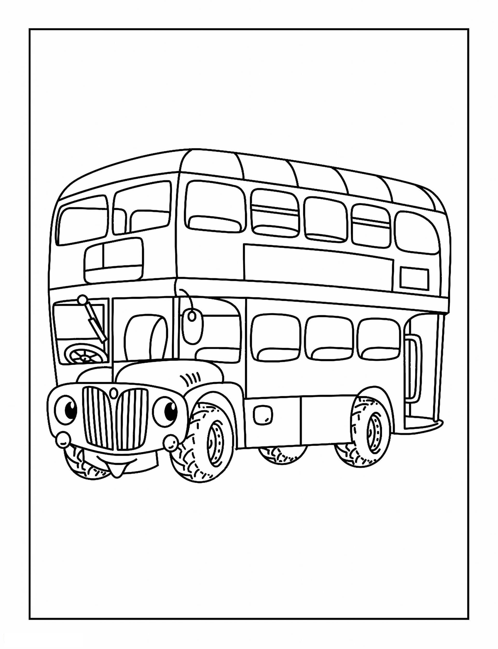 Scaled Bus Cartoon