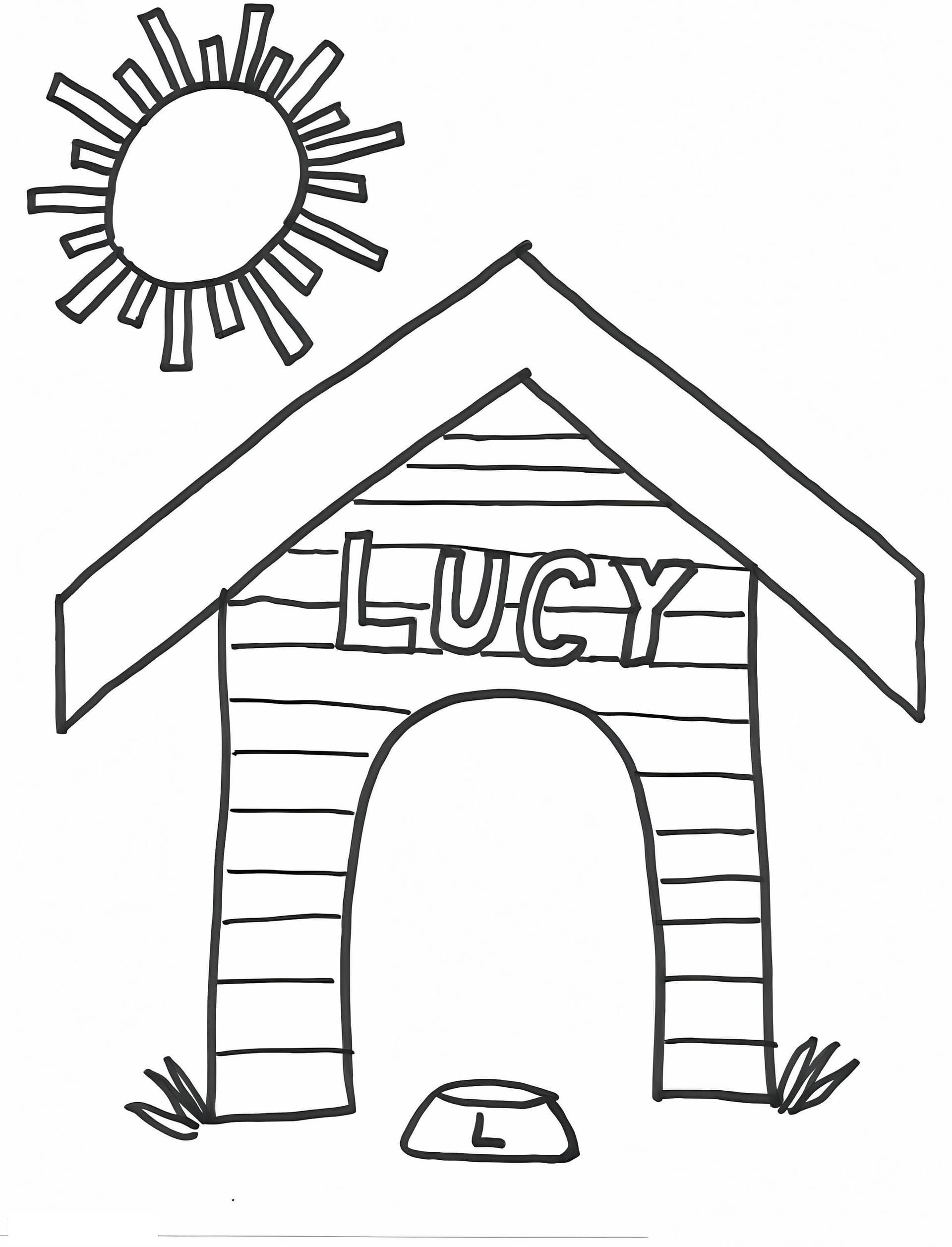 Dog House To Color