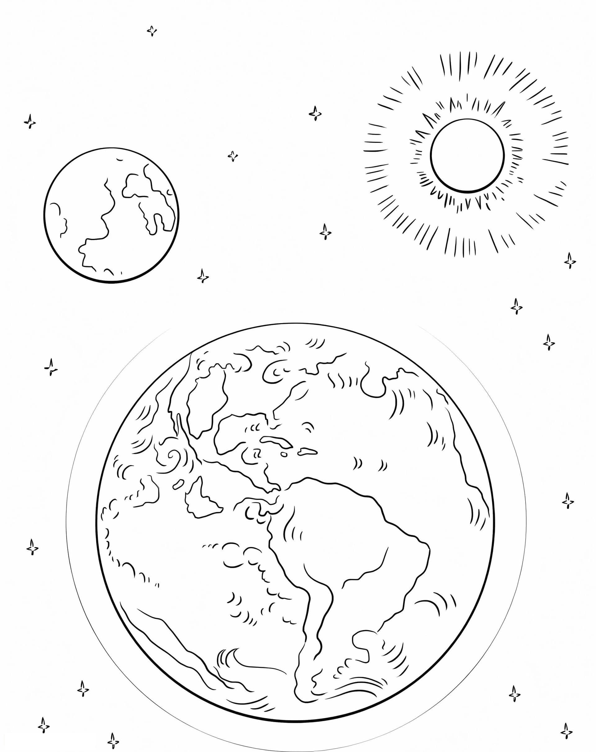 Earth Moon And Sun