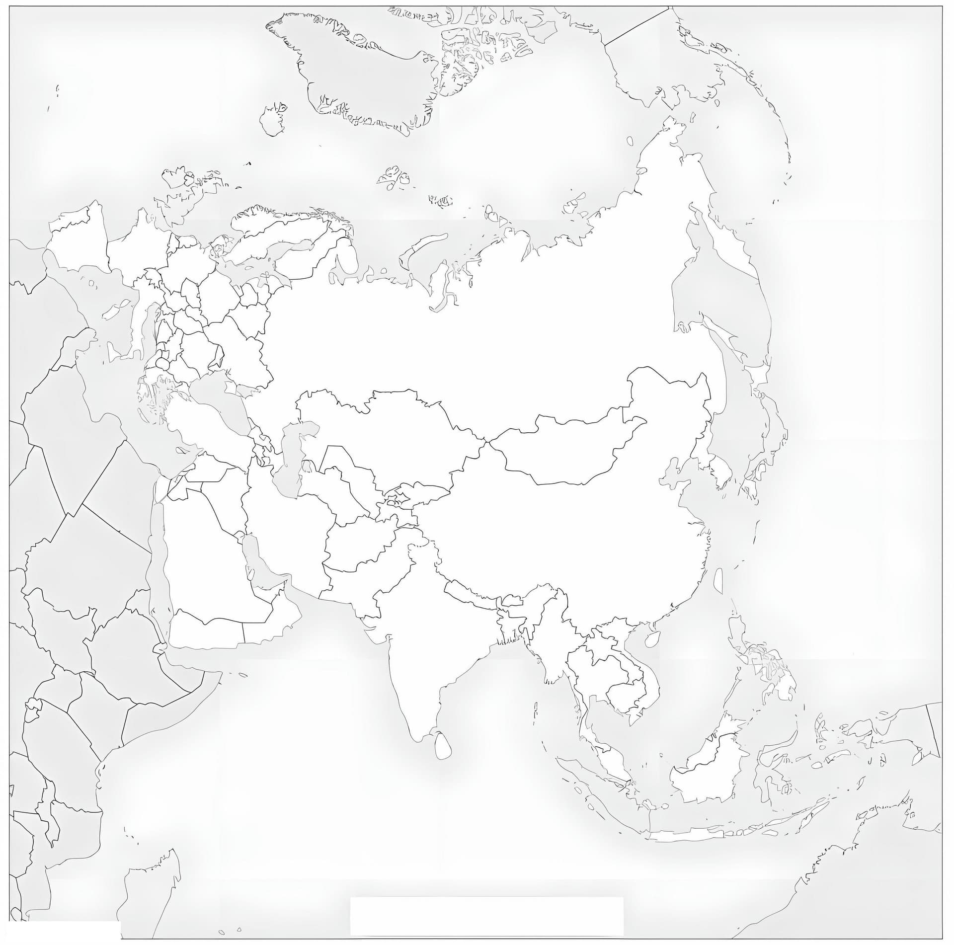 Eurasia Map Coloring Page