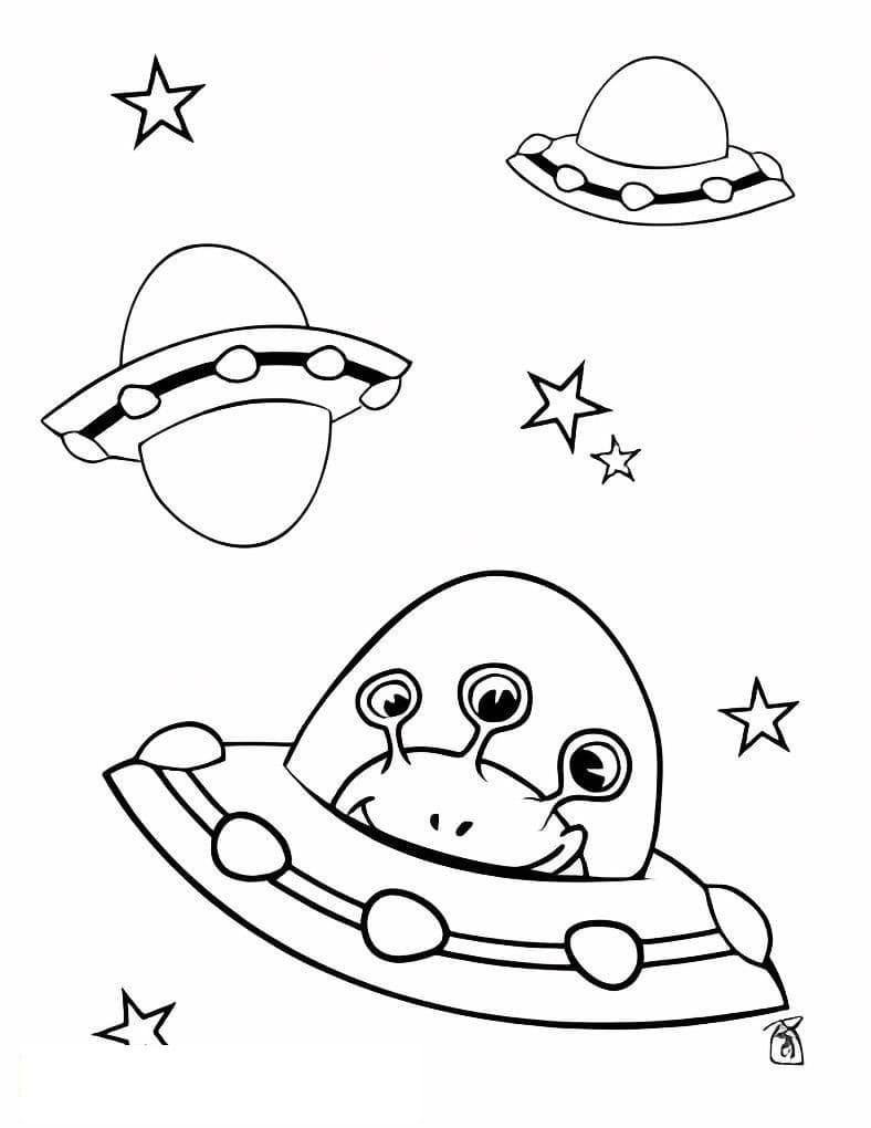Alien In Space Ship