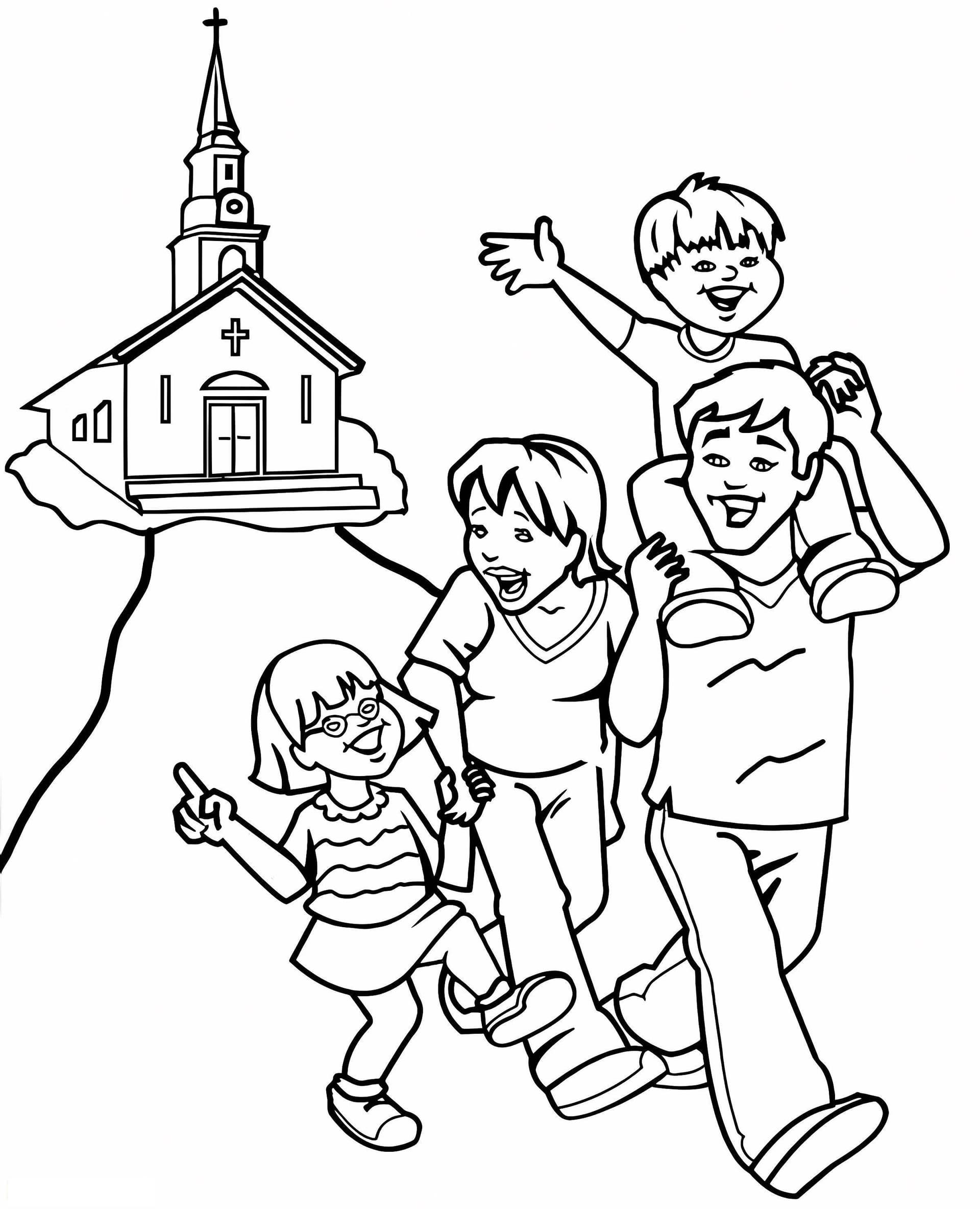 Family At Church