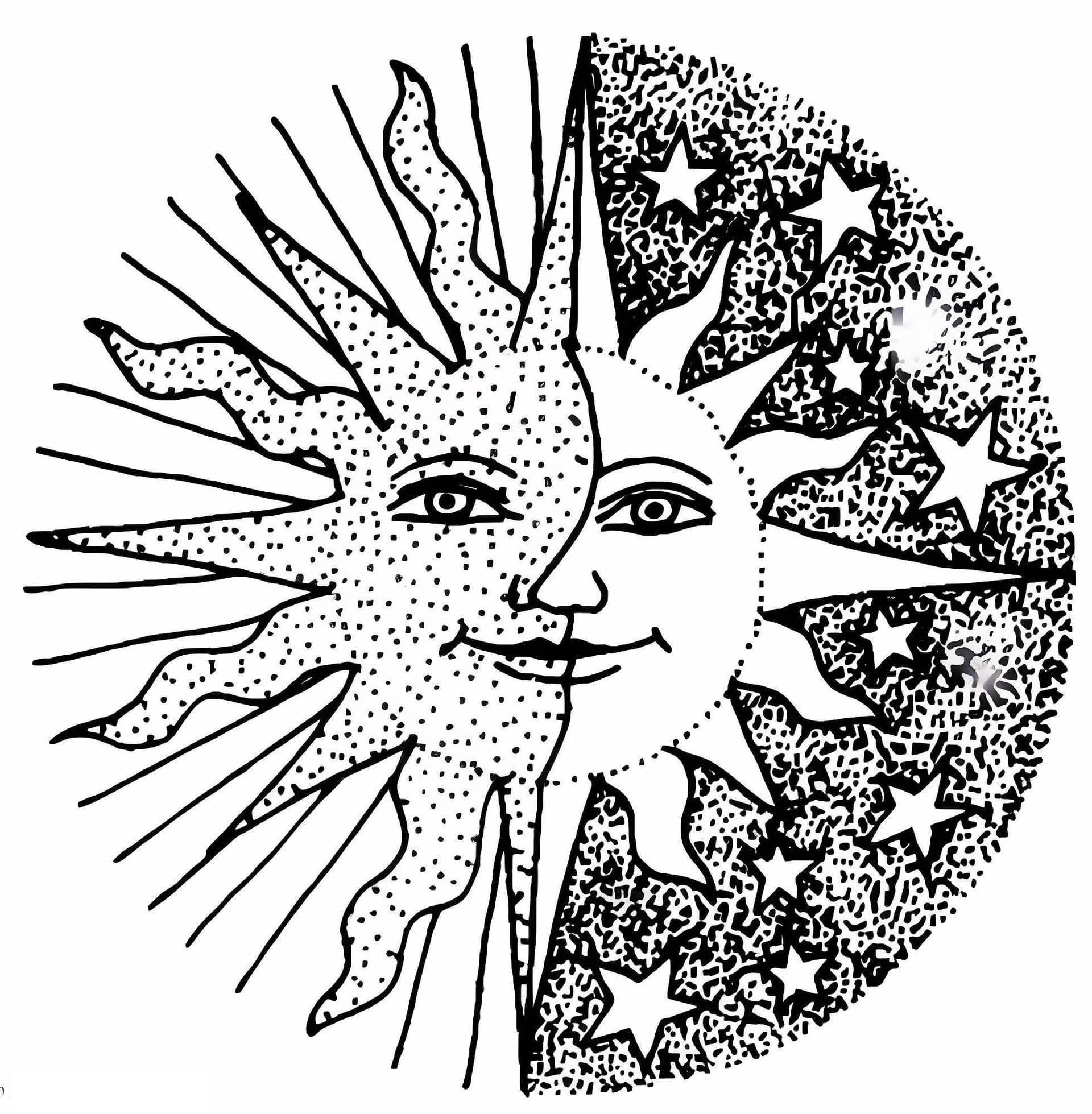 Free Sun And Moon To Print