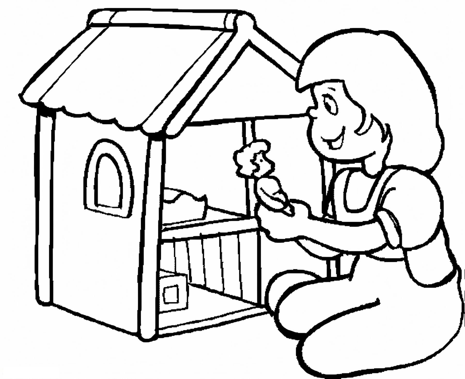 Girl And Dollhouse
