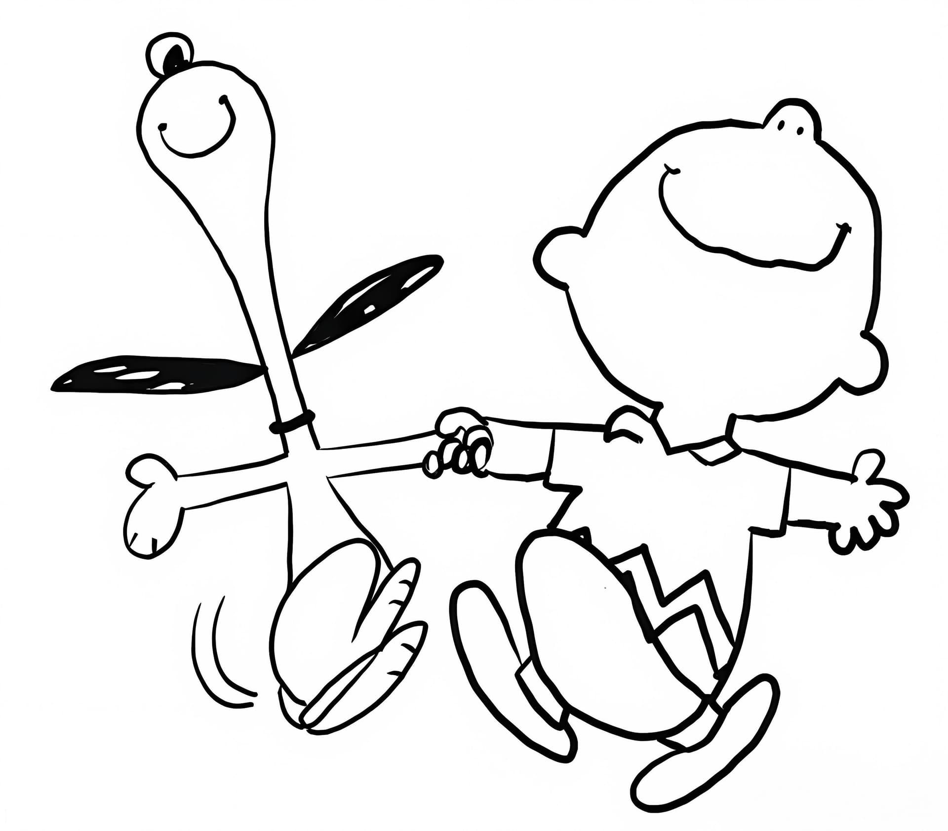 Happy Snoopy And Charlie Brown