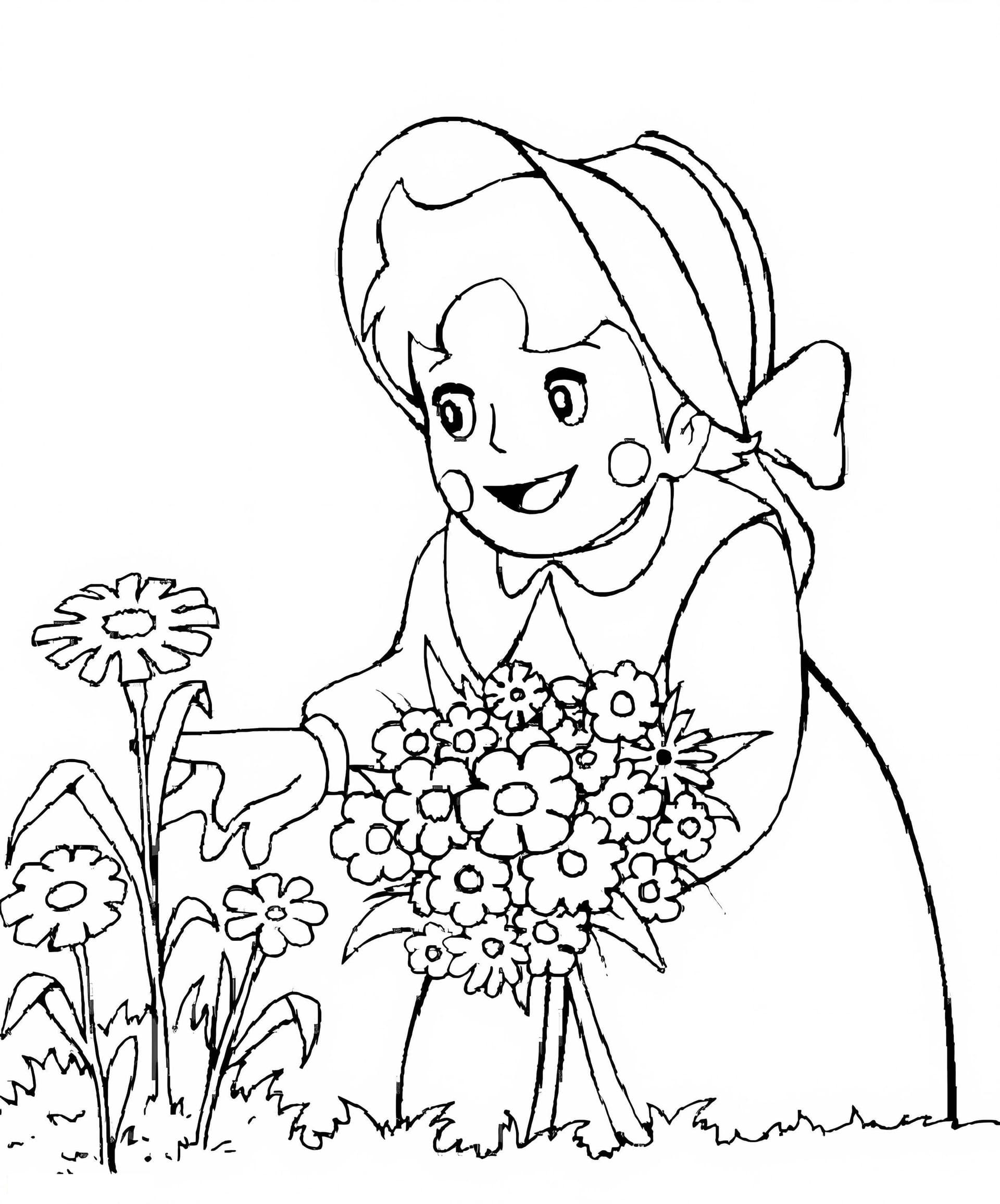 Heidi With Flowers