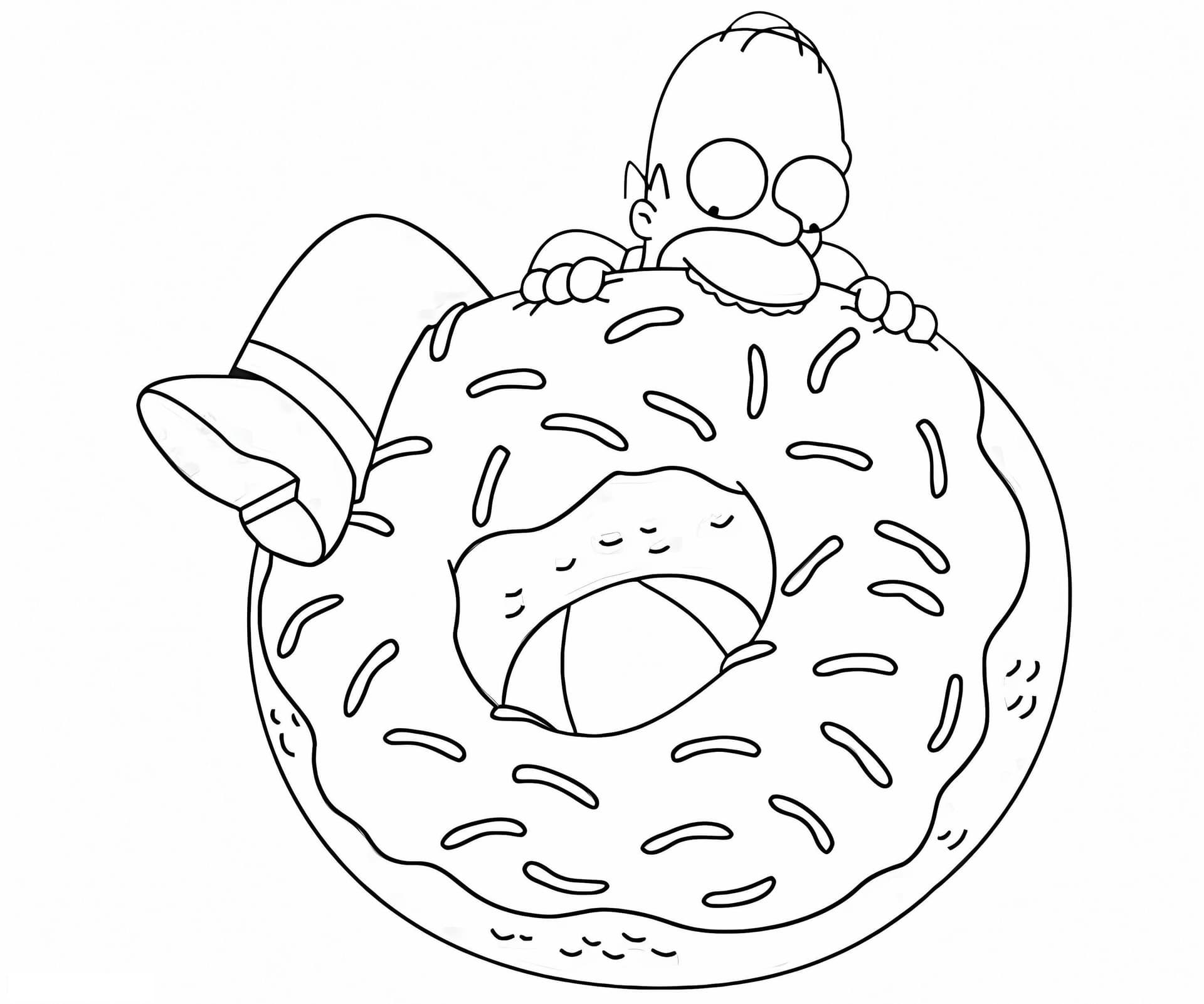 Homer Simpson With Big Donut