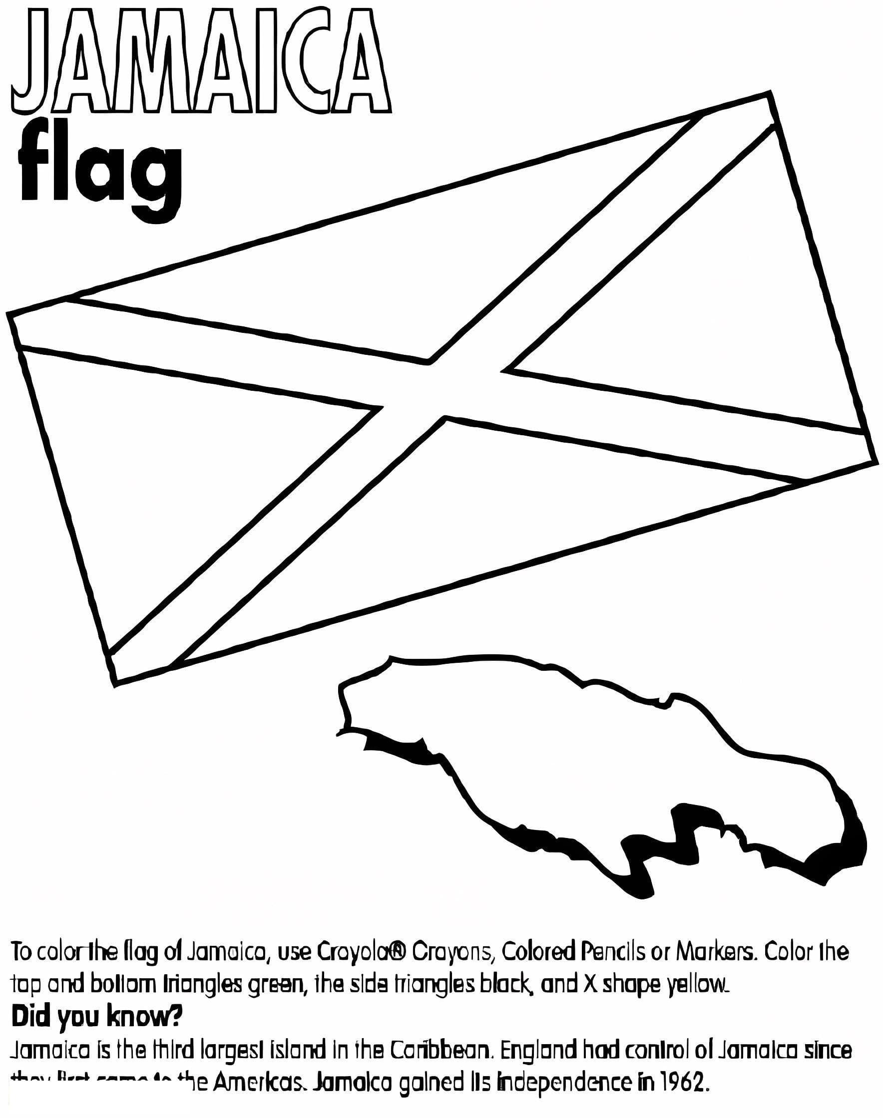 Jamaica Flag And Map