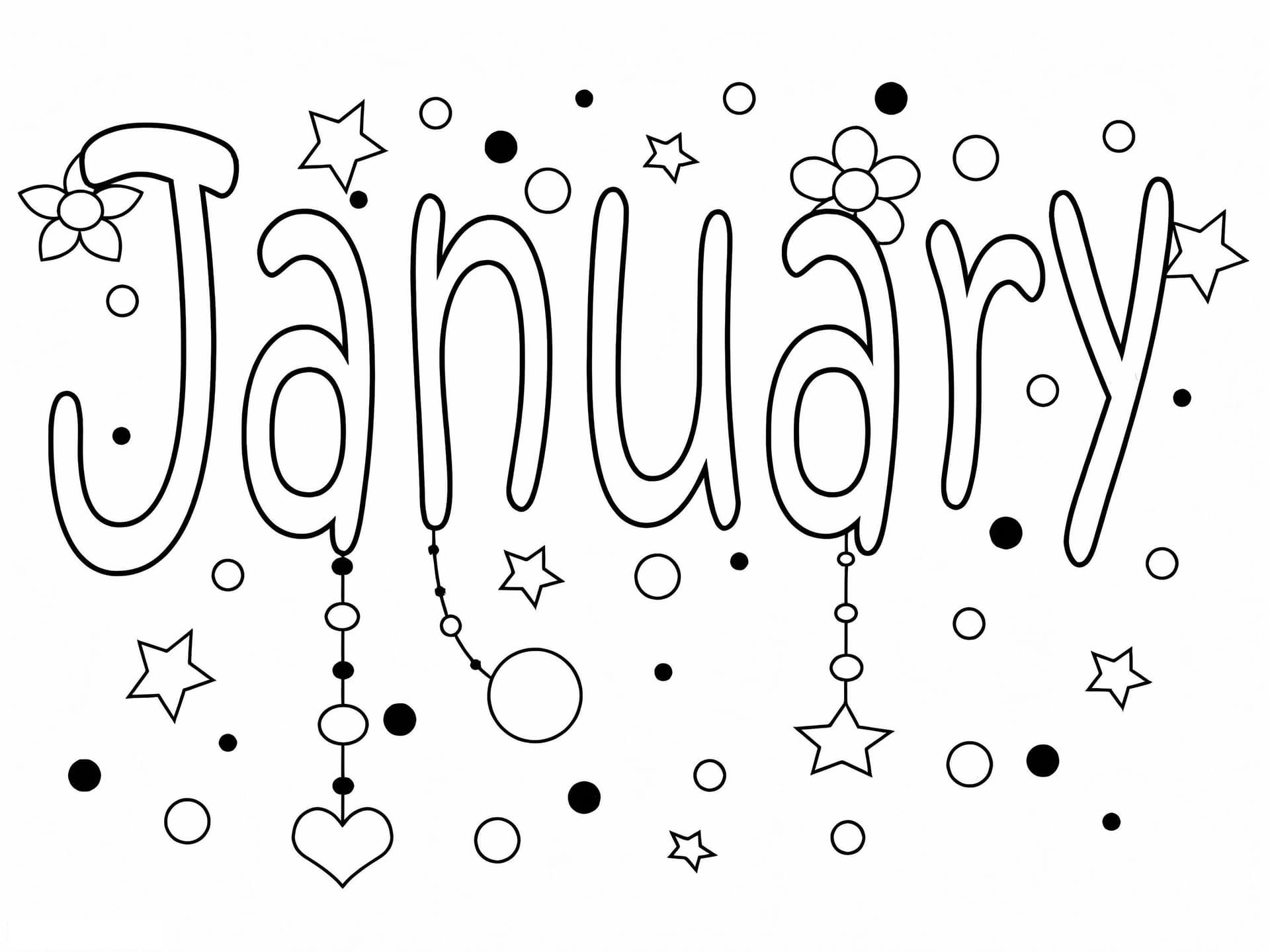 January Coloring Page 4