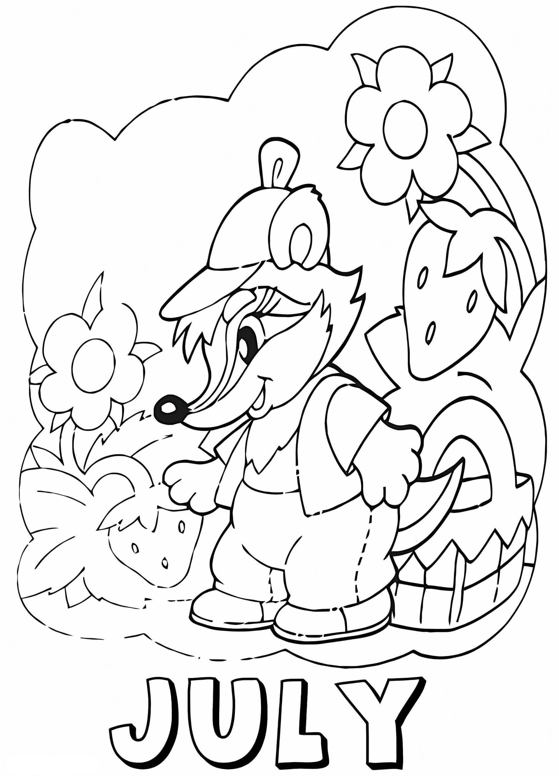 July With Squirrel