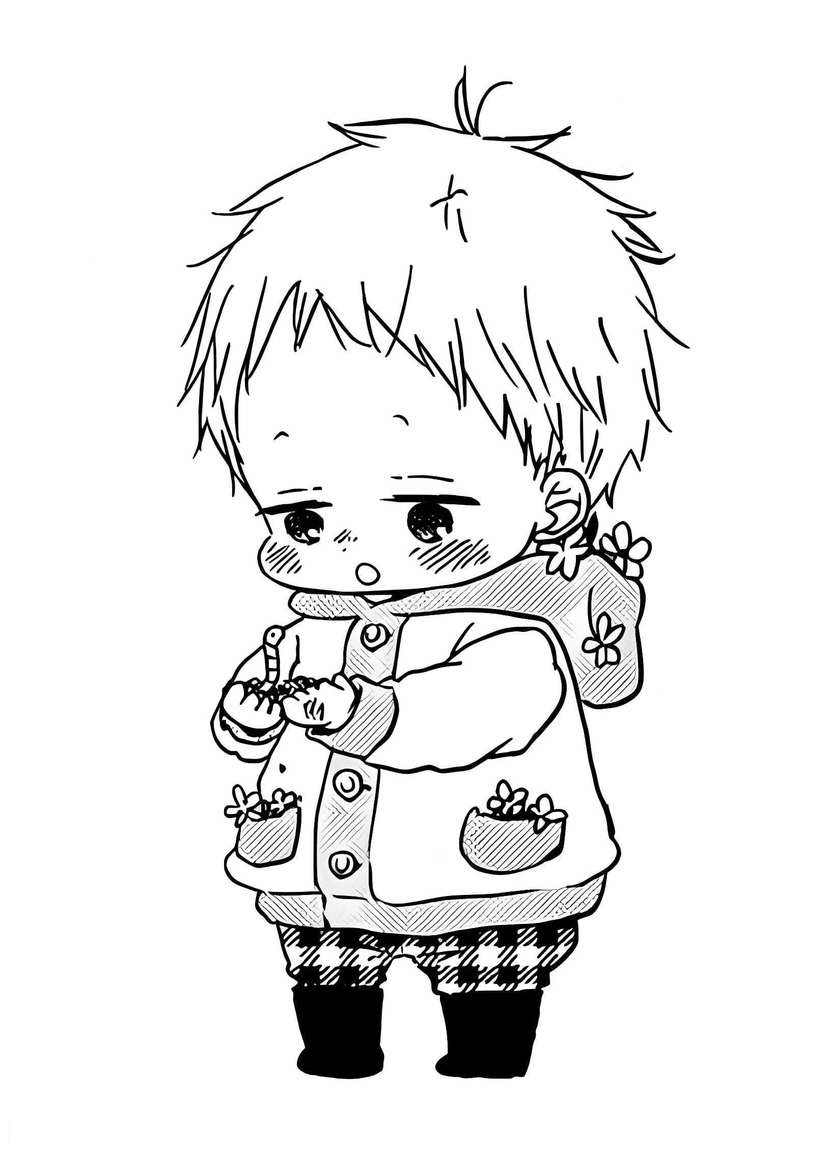 Kotaro With Leaves