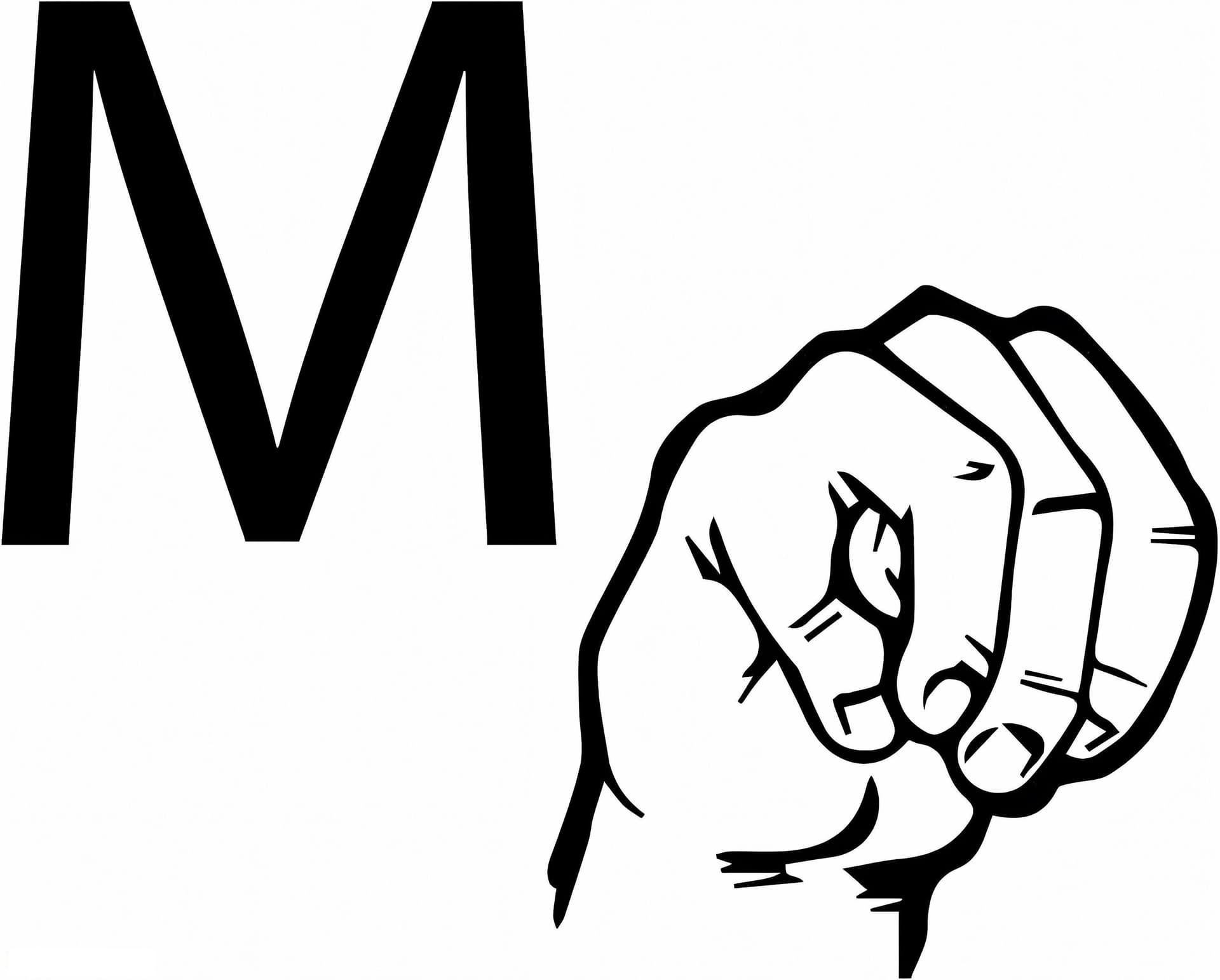 Letter M Hand