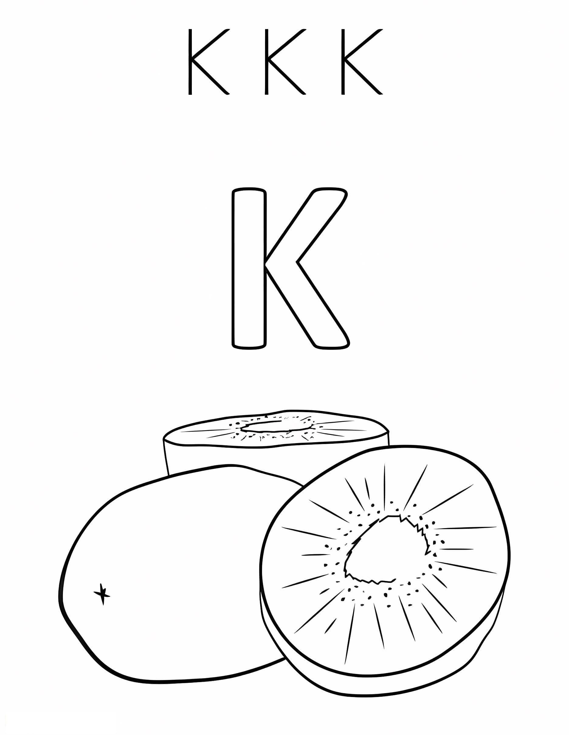 Basic Letter K And Kiwi