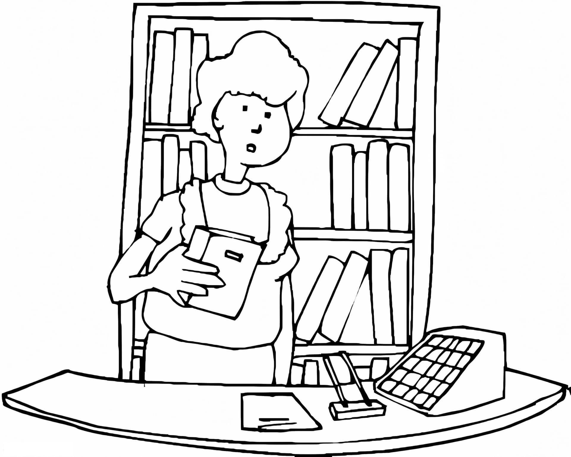 Librarian At Work