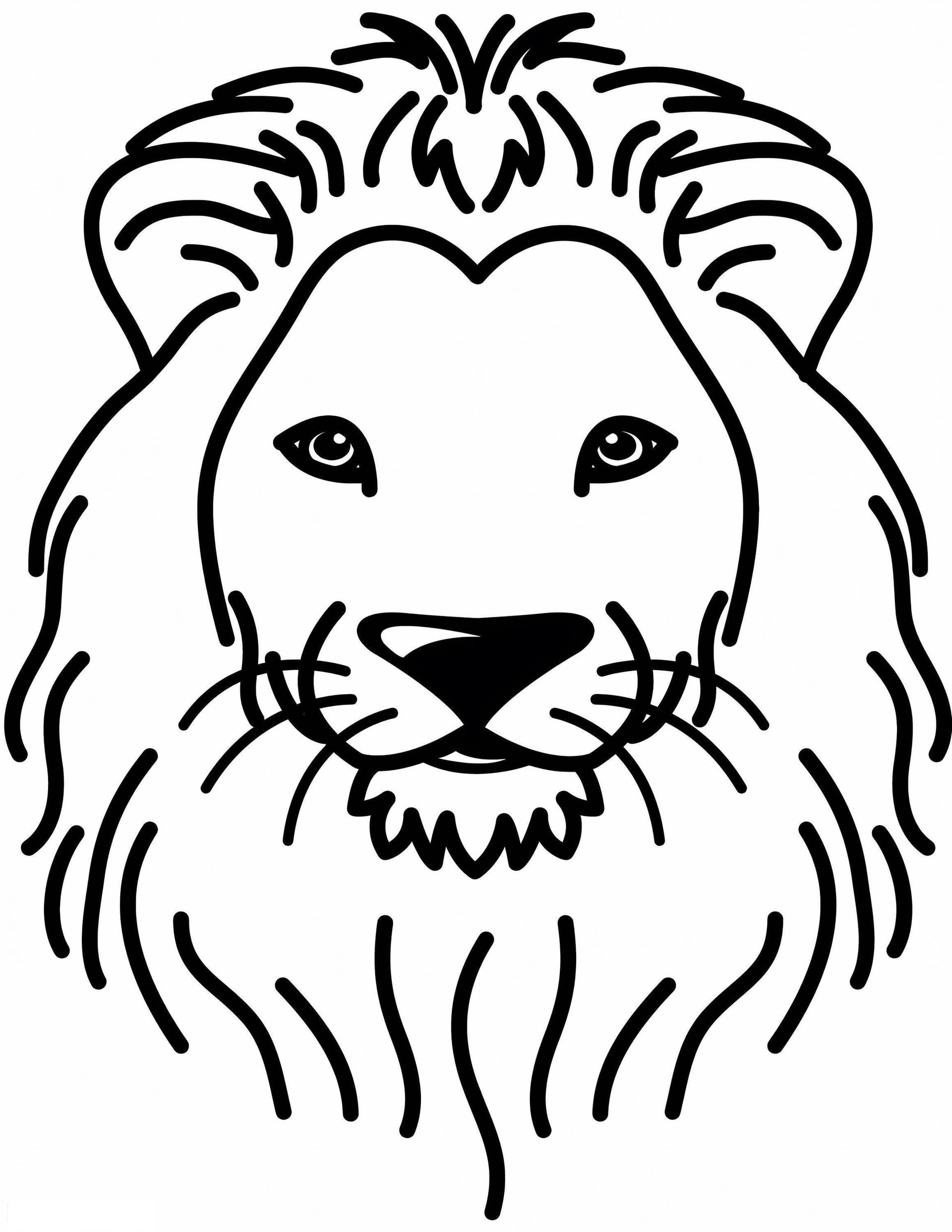 Lion Face To Color