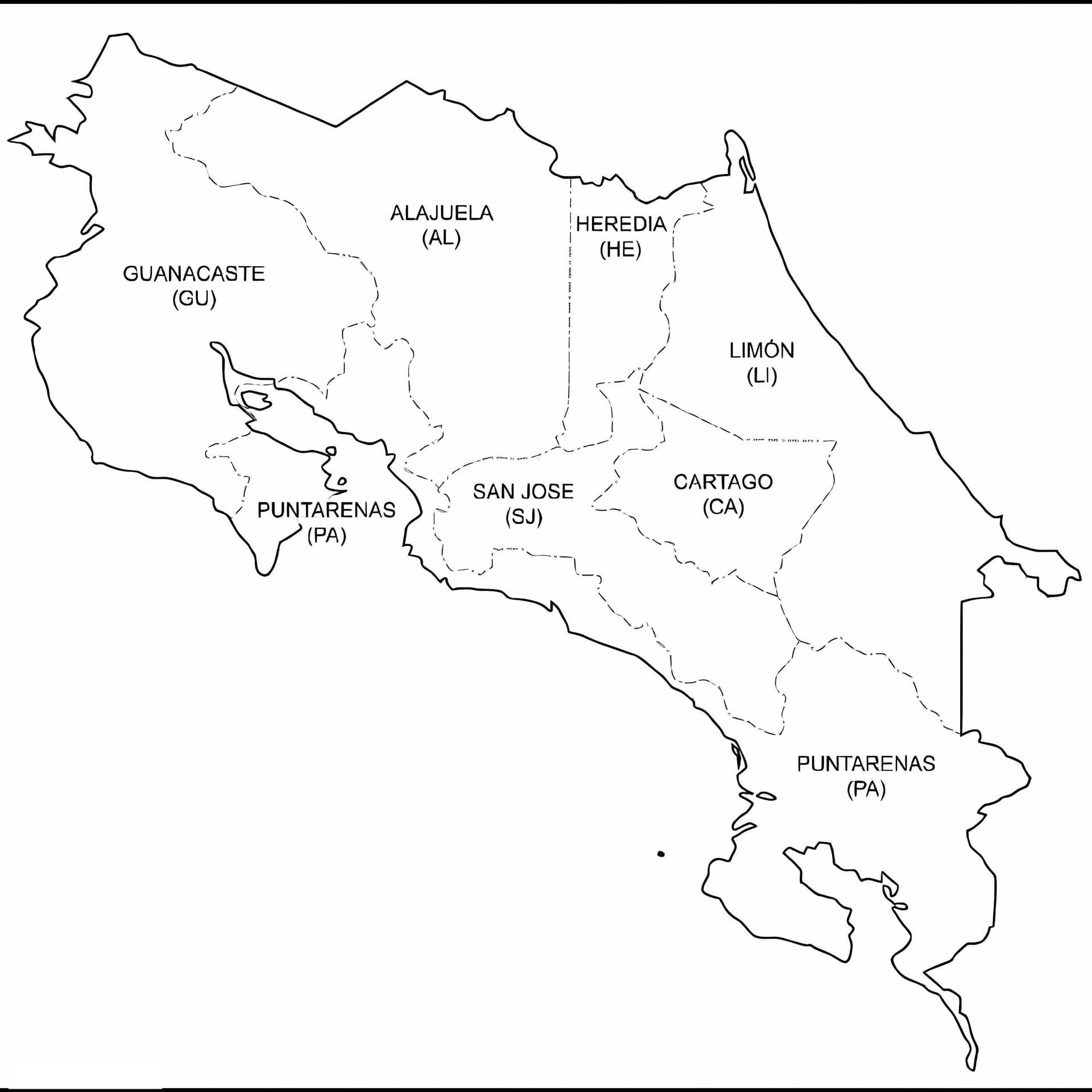 Map Of Costa Rica 1