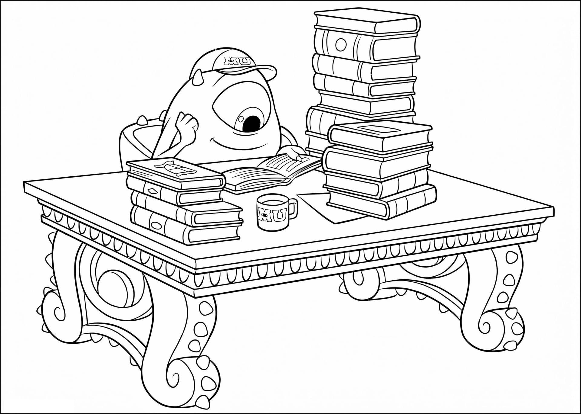 Mike Wazowski Studying