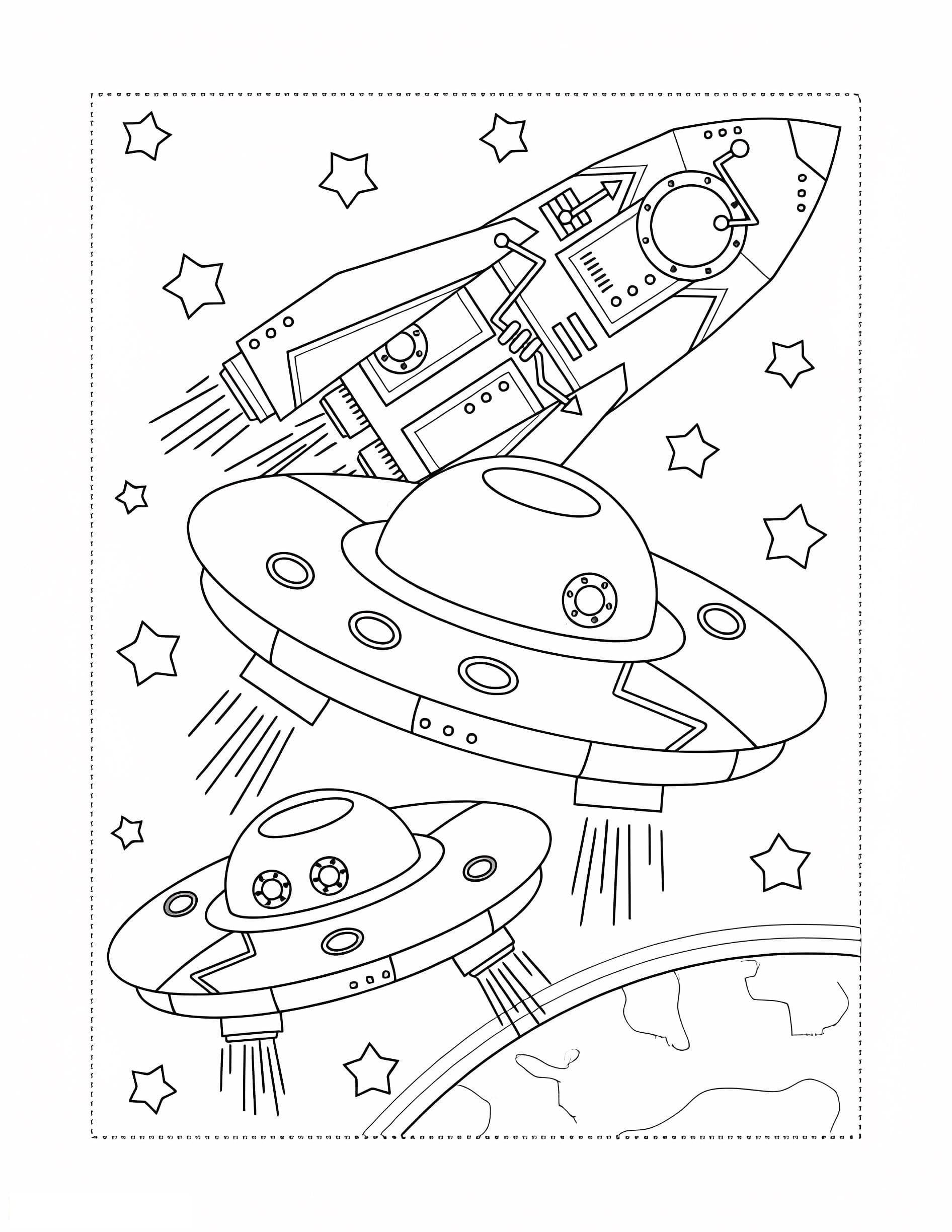Spaceship And UFO