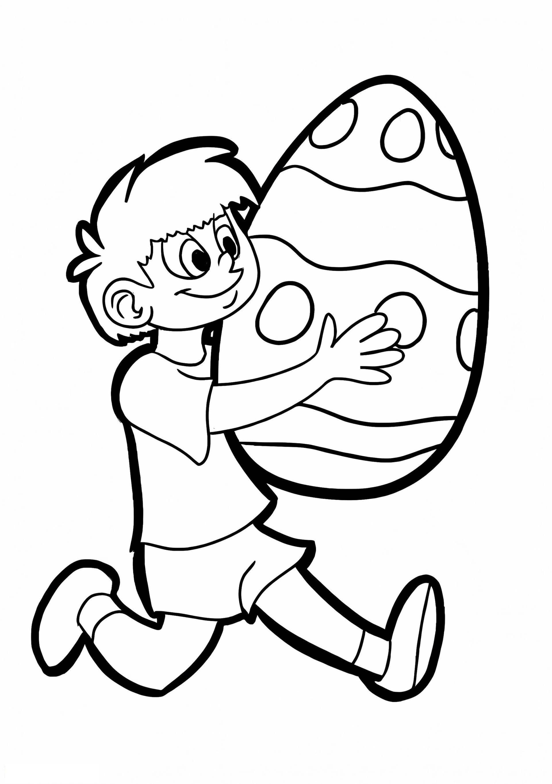 Boy Holding Easter Egg