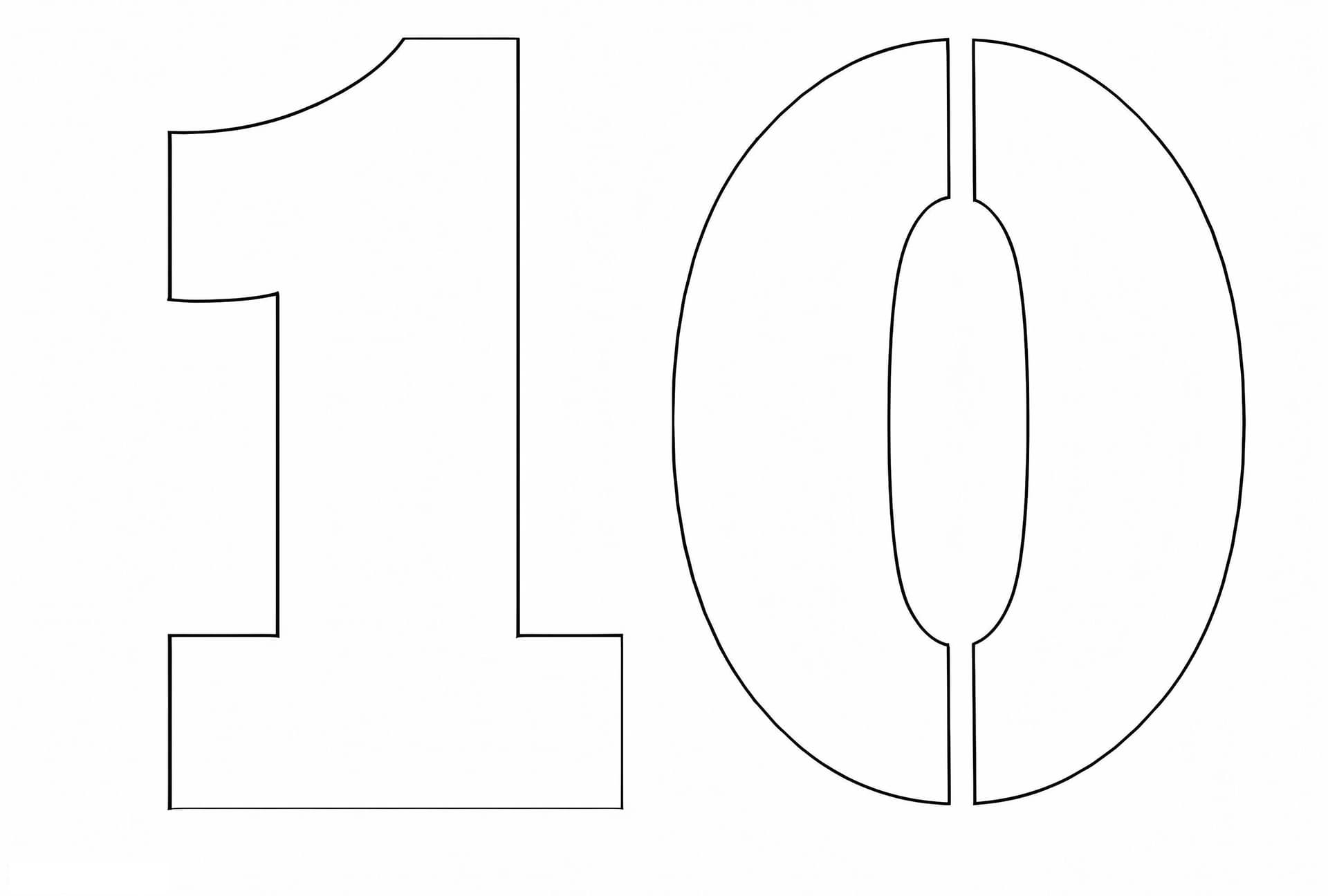 Number 10 Printable